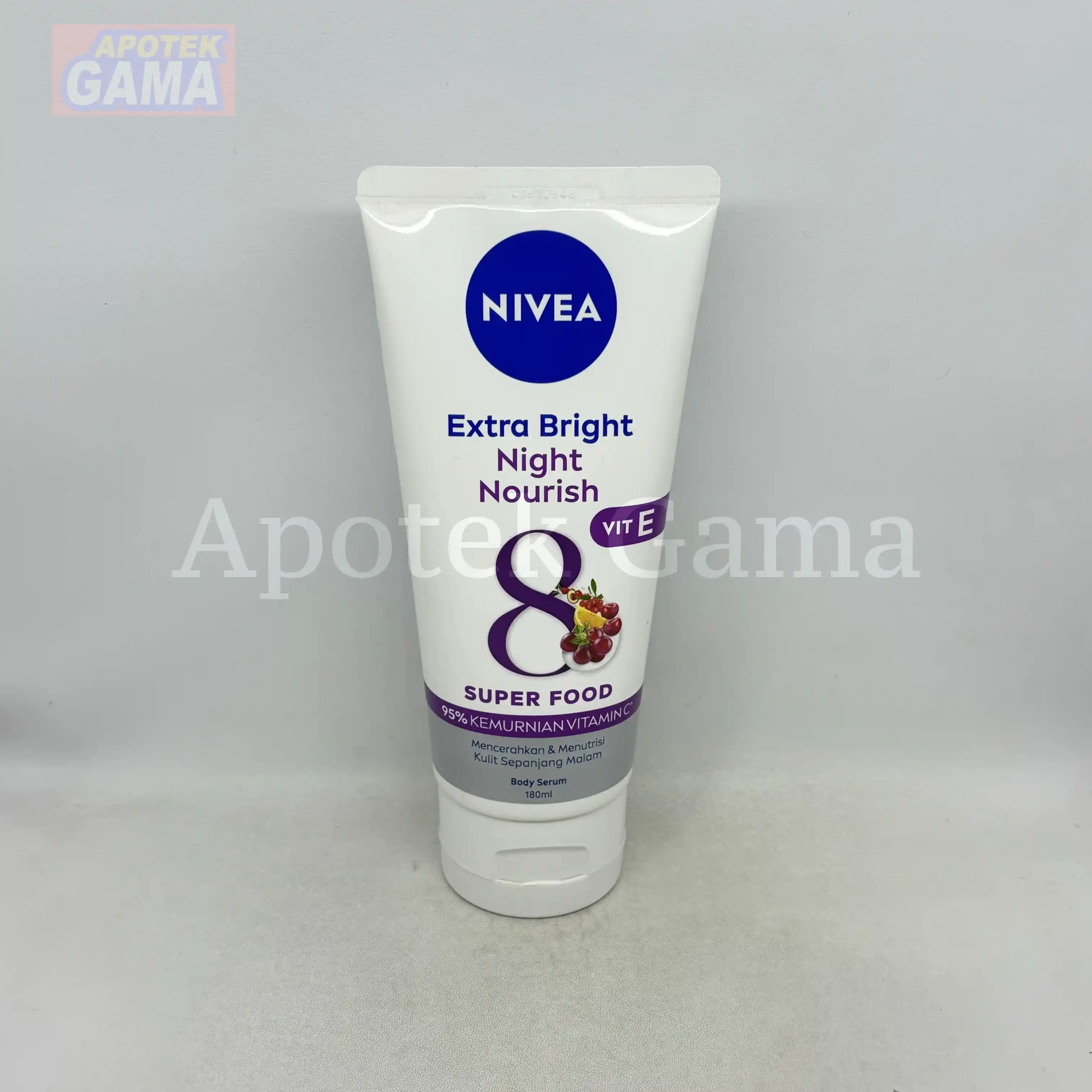 NIVEA EXTRA WHITE BODY SERUM NIGHT NOURISH 180ML 4