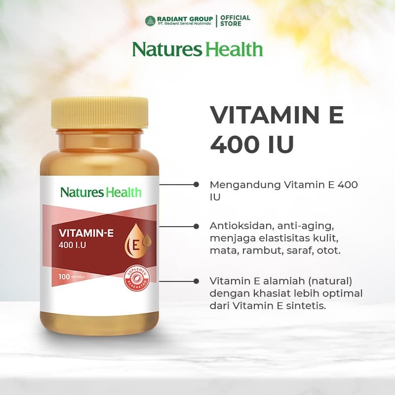 NATURES VITAMIN E 400 IU ISI 100 3