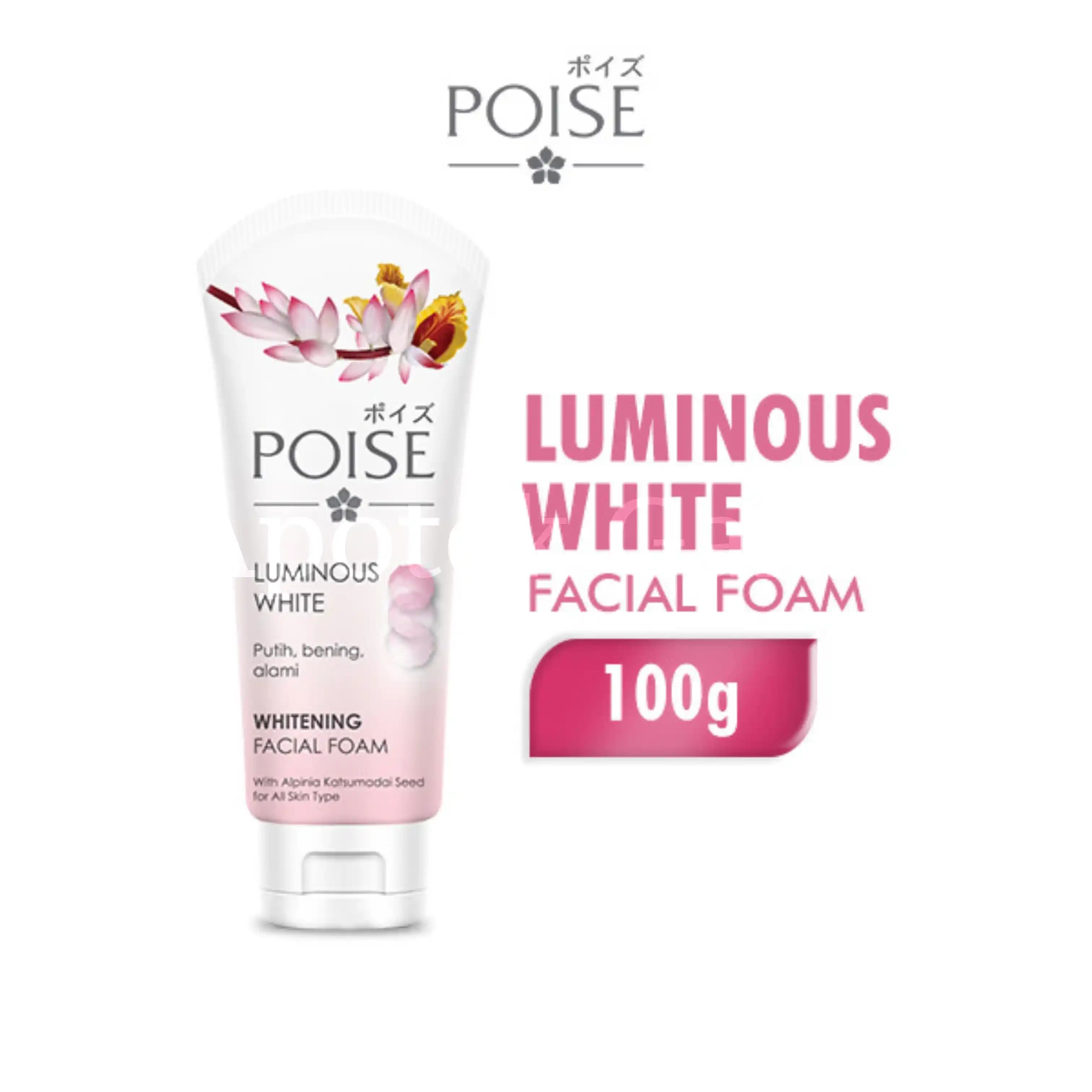 POISE FACIAL FOAM LUMINOUS WHITE 100GR 2