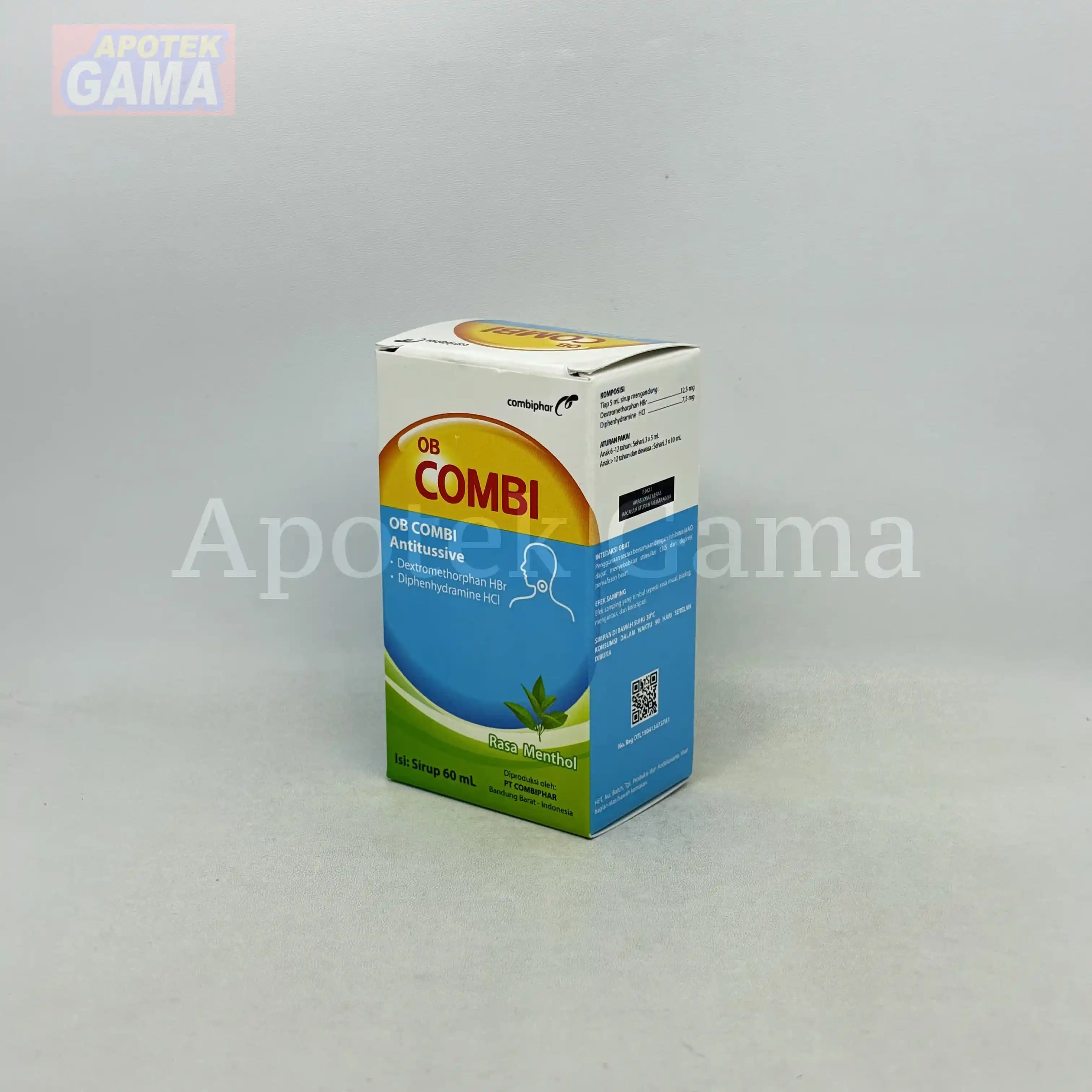 OB COMBI ANTITUSSIVE MENTOL 60ML