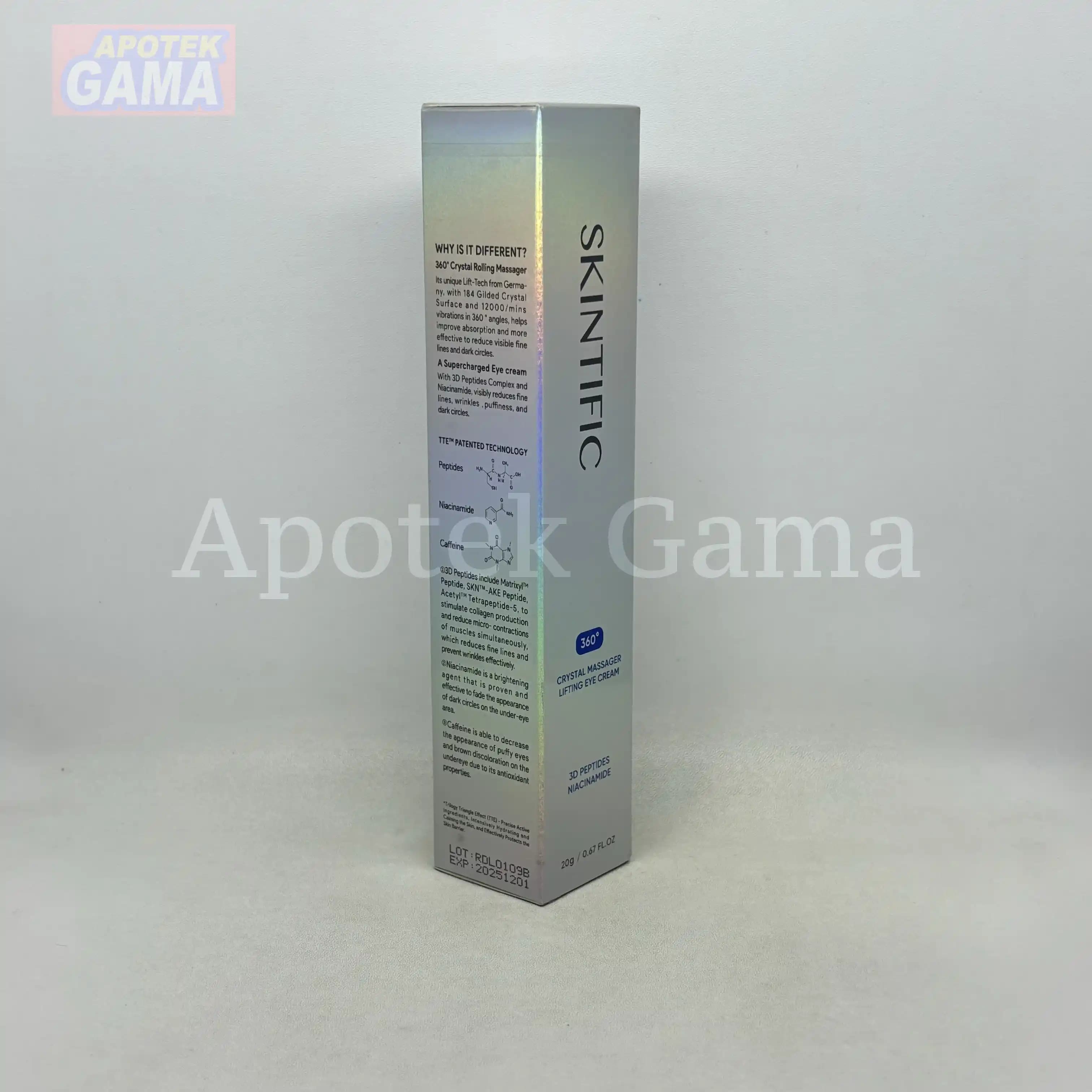 SKINTIFIC CRYSTAL MASSAGER EYE CREAM 20G 4