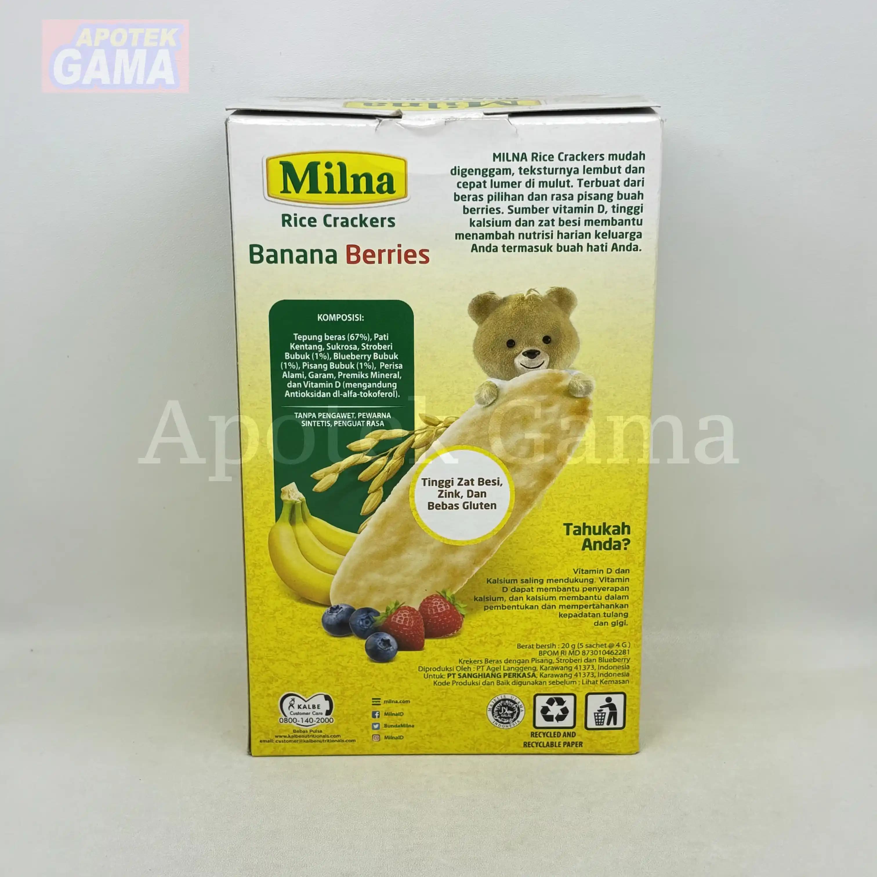MILNA RICE CRACKERS BANANA BERRIES 20GR 4