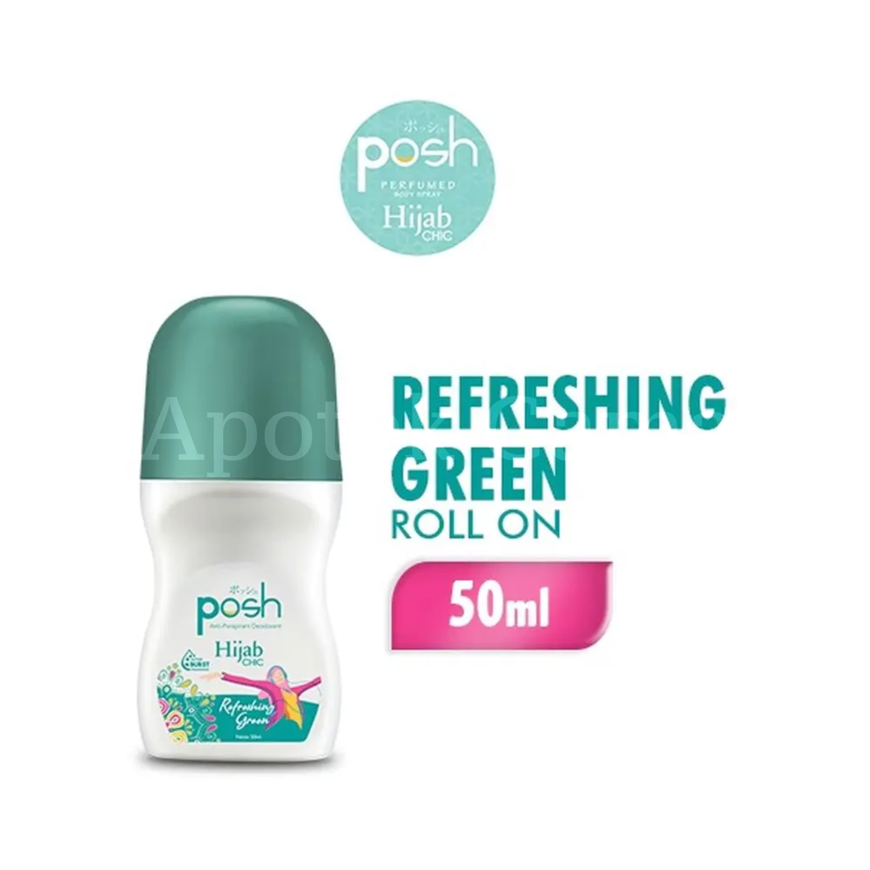 POSH ROLL ON HIJAB REFRESHING GREEN