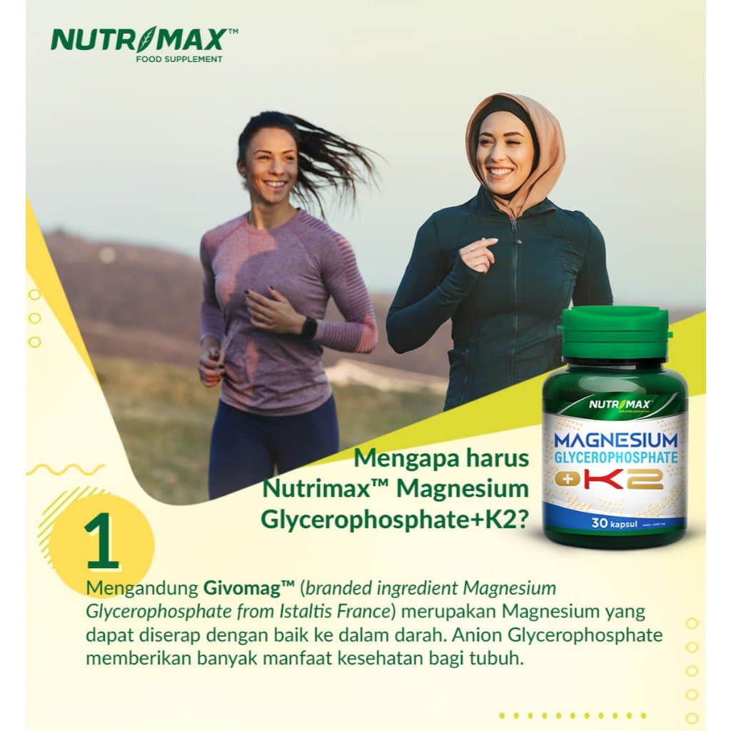 NUTRIMAX MAGNESIUM GLYCEROPHOSPHATE + K2 30CAP 5