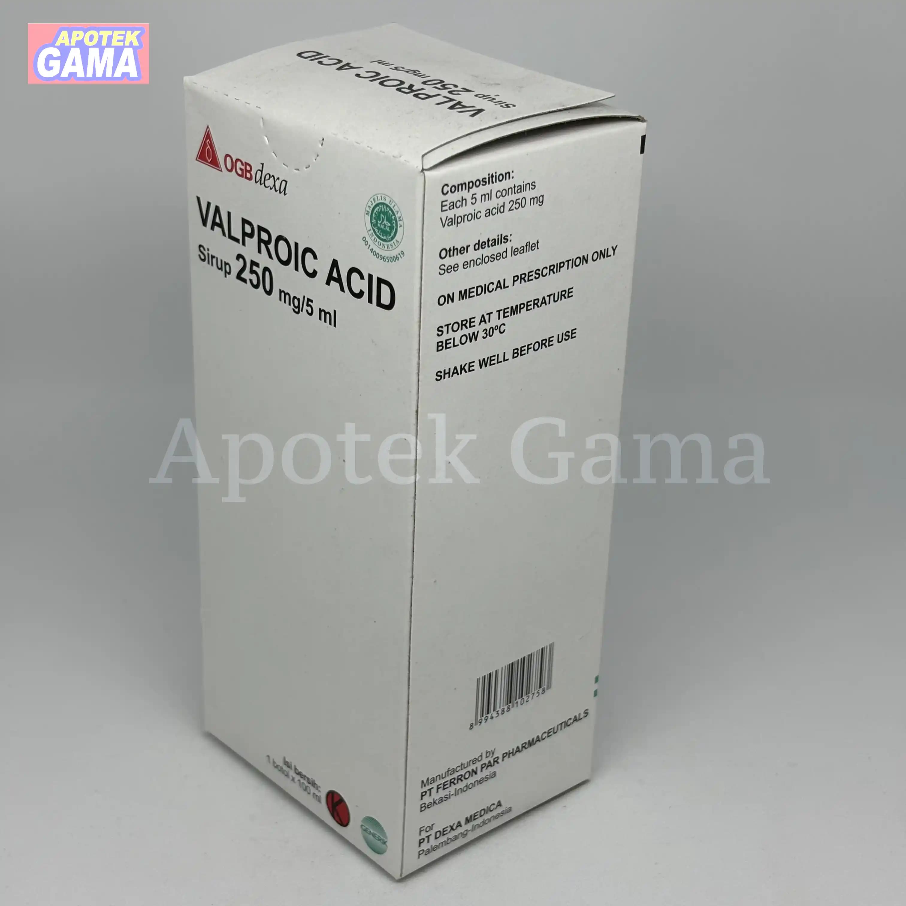 VALPROIC ACID 100ML SYR 4