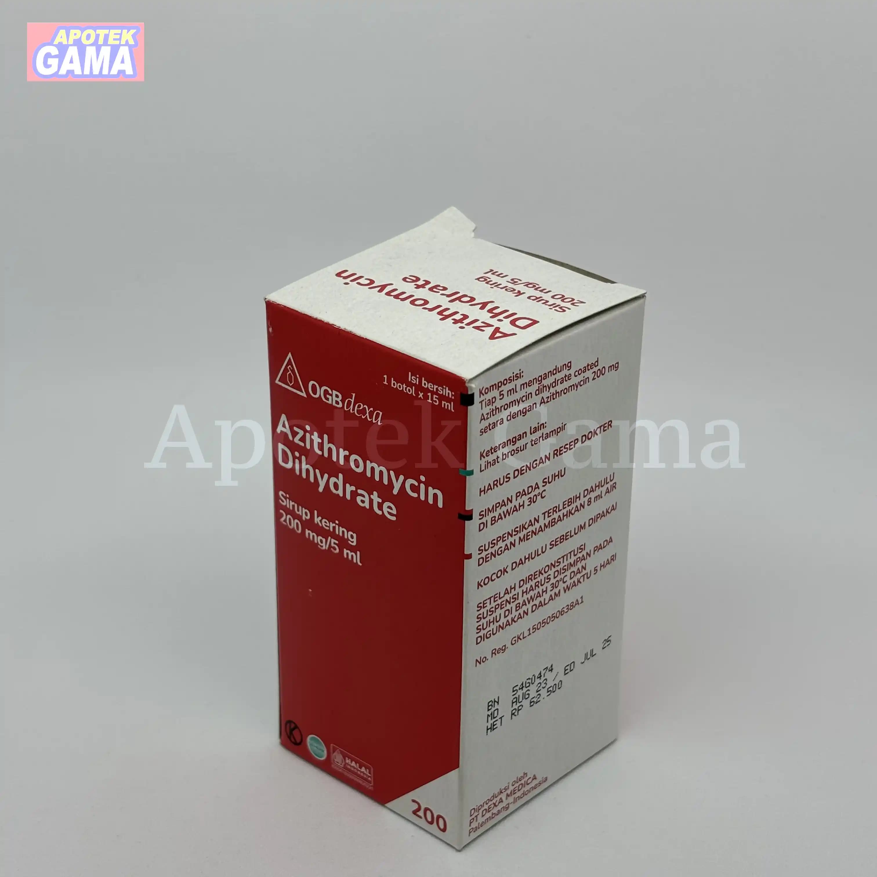 AZITHROMYCIN 200/5ML DS 15 ML 2