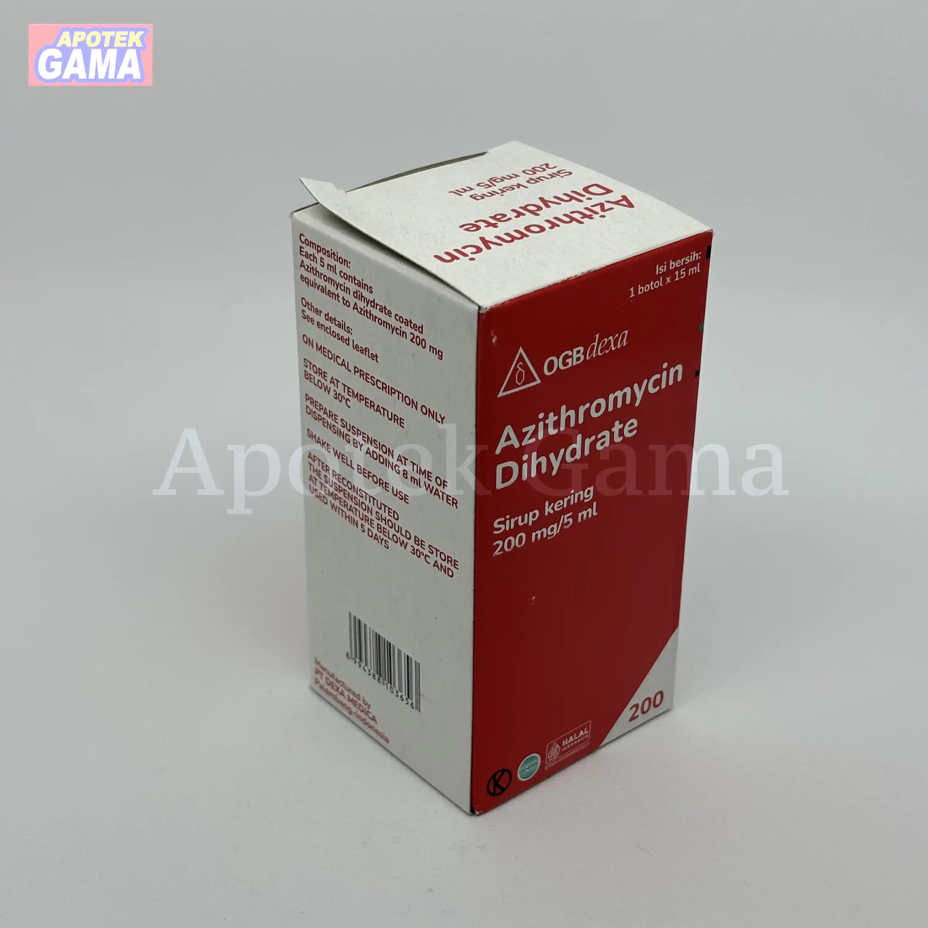 AZITHROMYCIN 200/5ML DS 15 ML 5