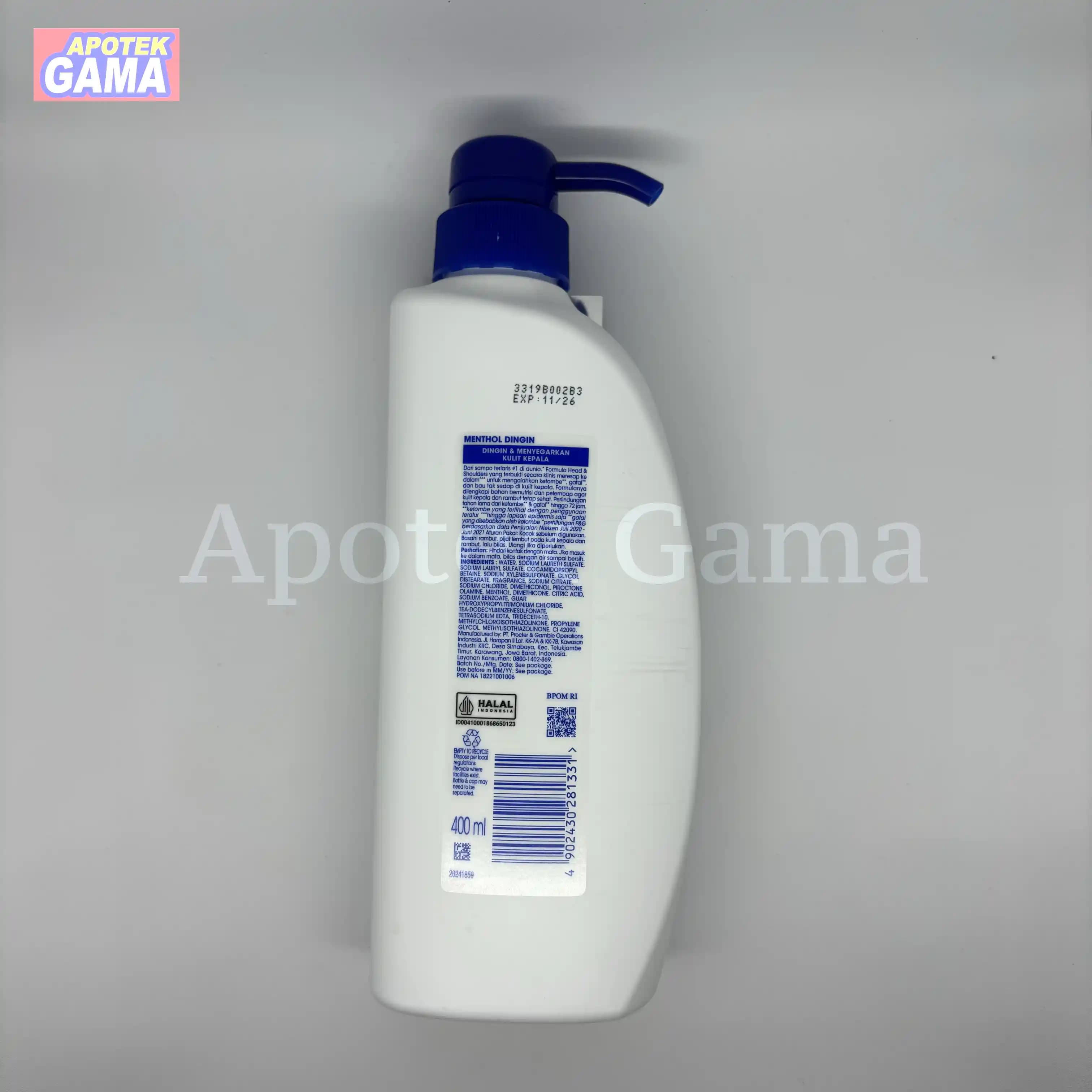 HEAD AND SHOULDERS MENTOL 400 ML 3