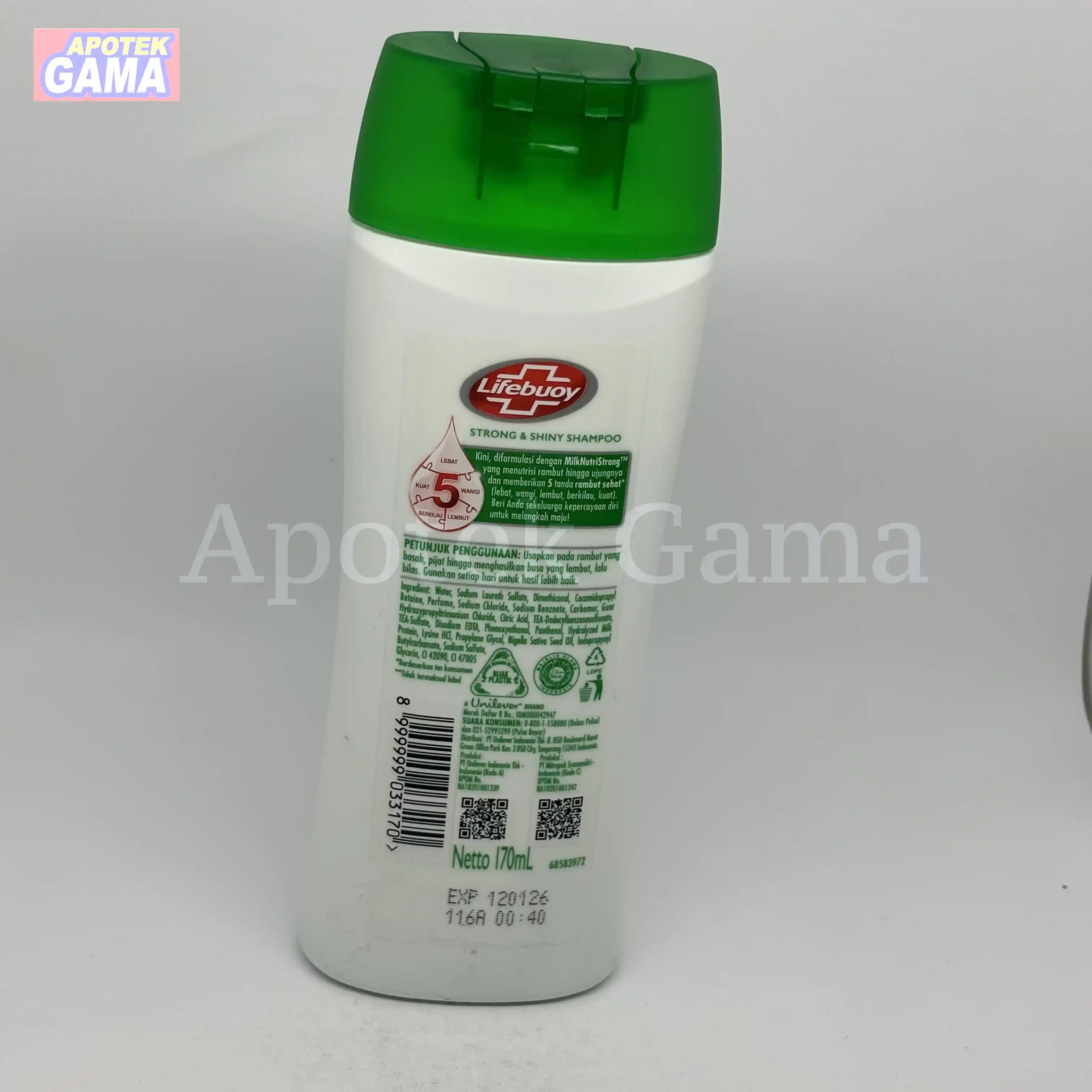 LIFEBUOY SHAMPO KUAT DAN BERKILAU 170 ML 3