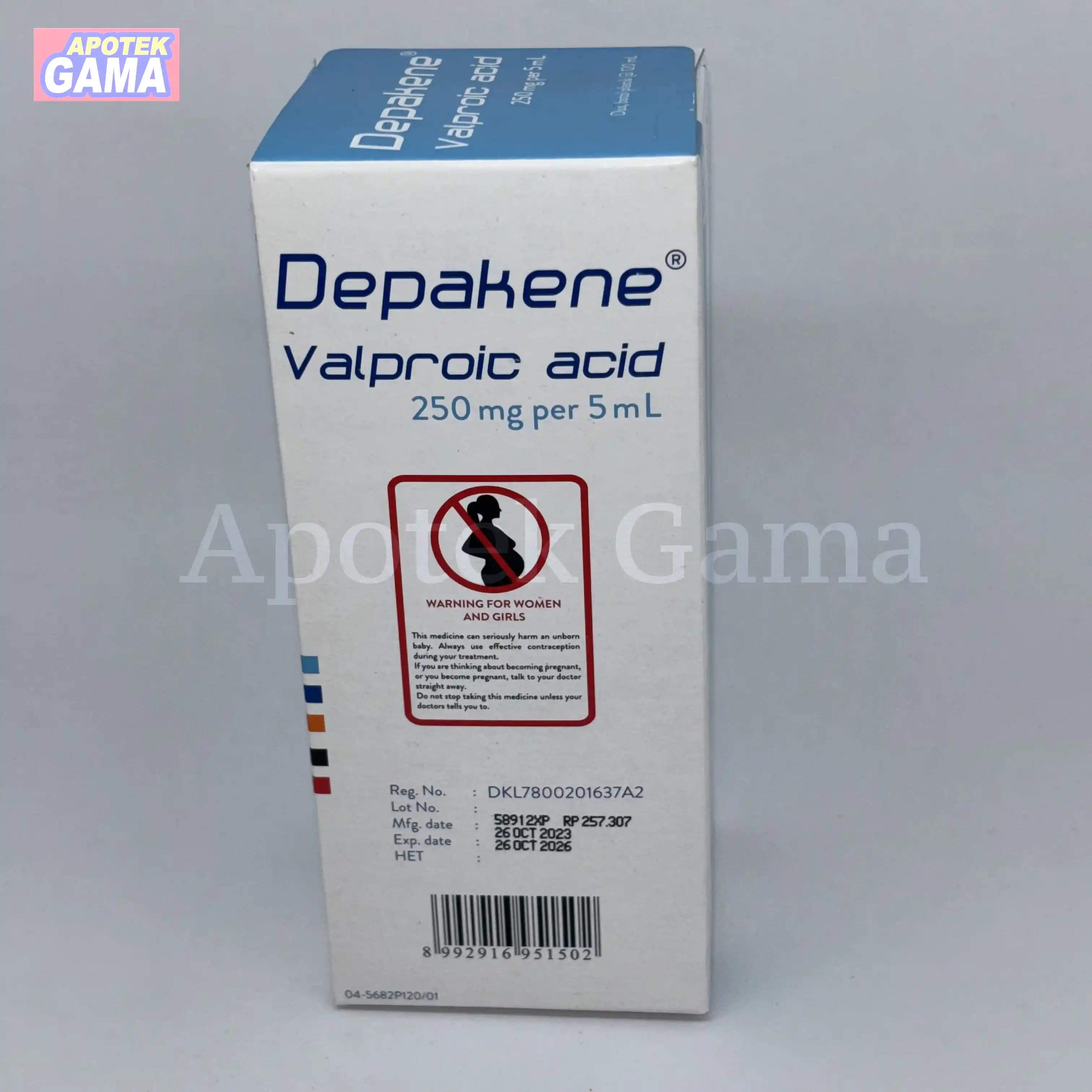 DEPAKENE SYR 250 MG/5 ML 120 ML 6