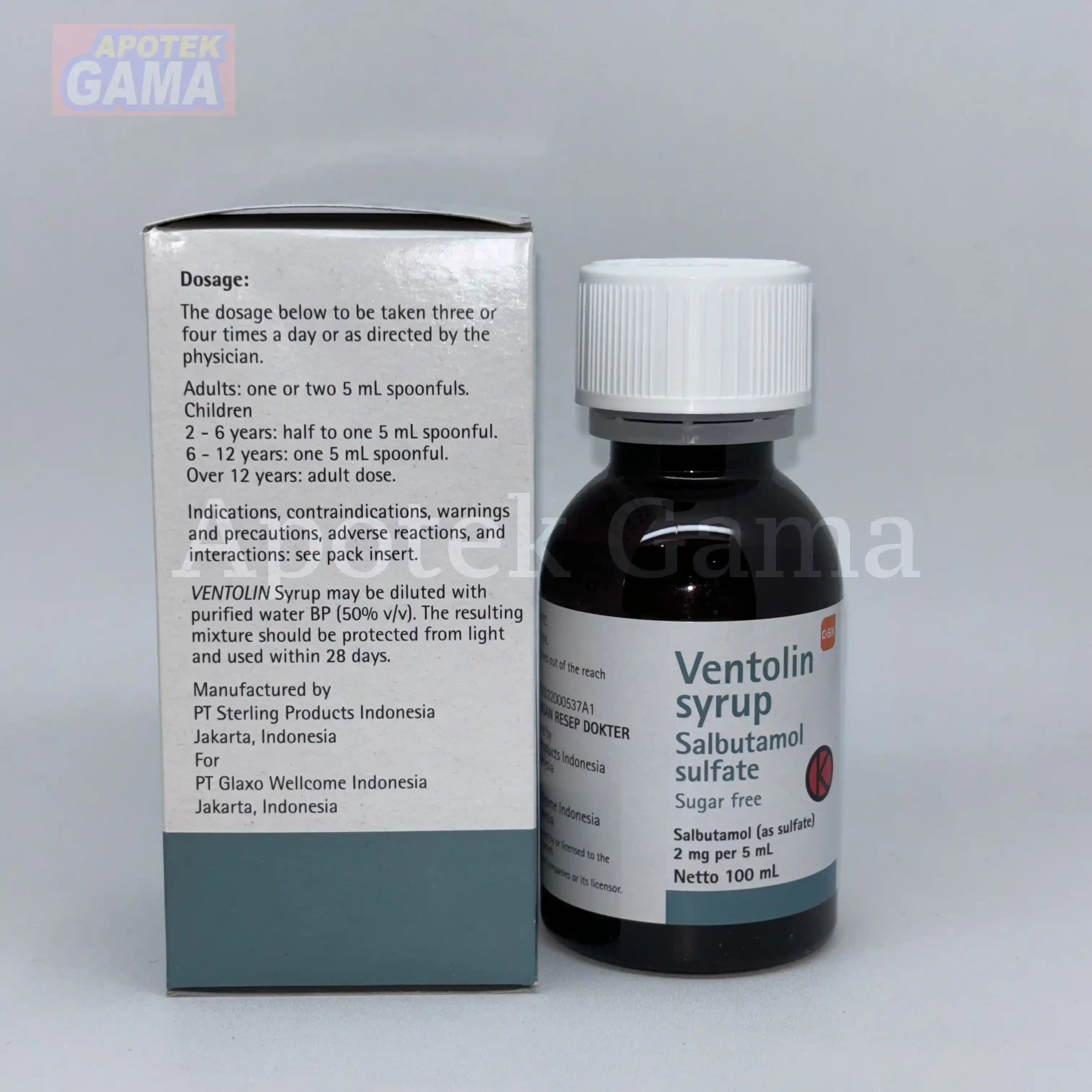 VENTOLIN SYR 100 ML 5