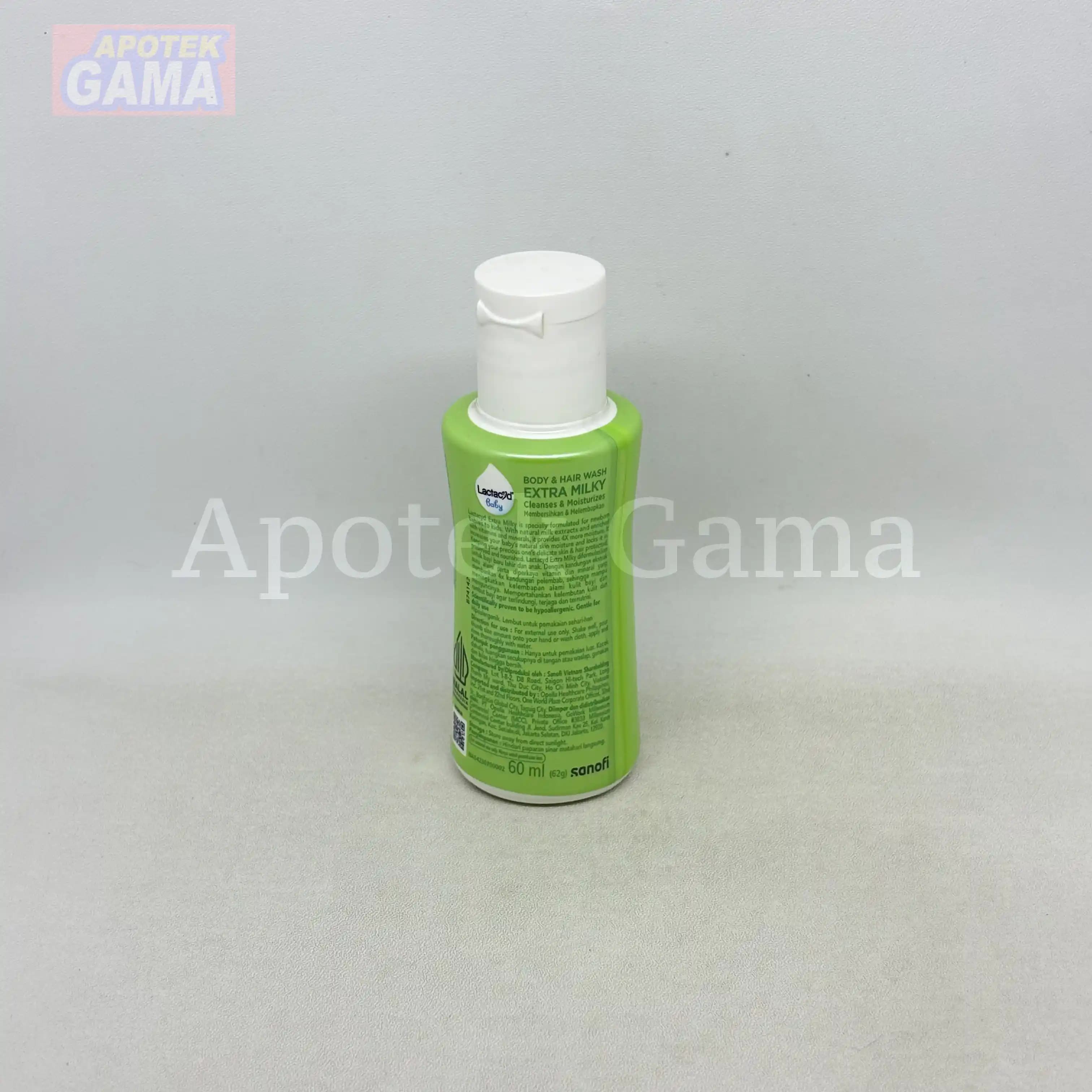 LACTACYD BABY BODY & HAIR WASH EXTRA MILKY 60 ML 3