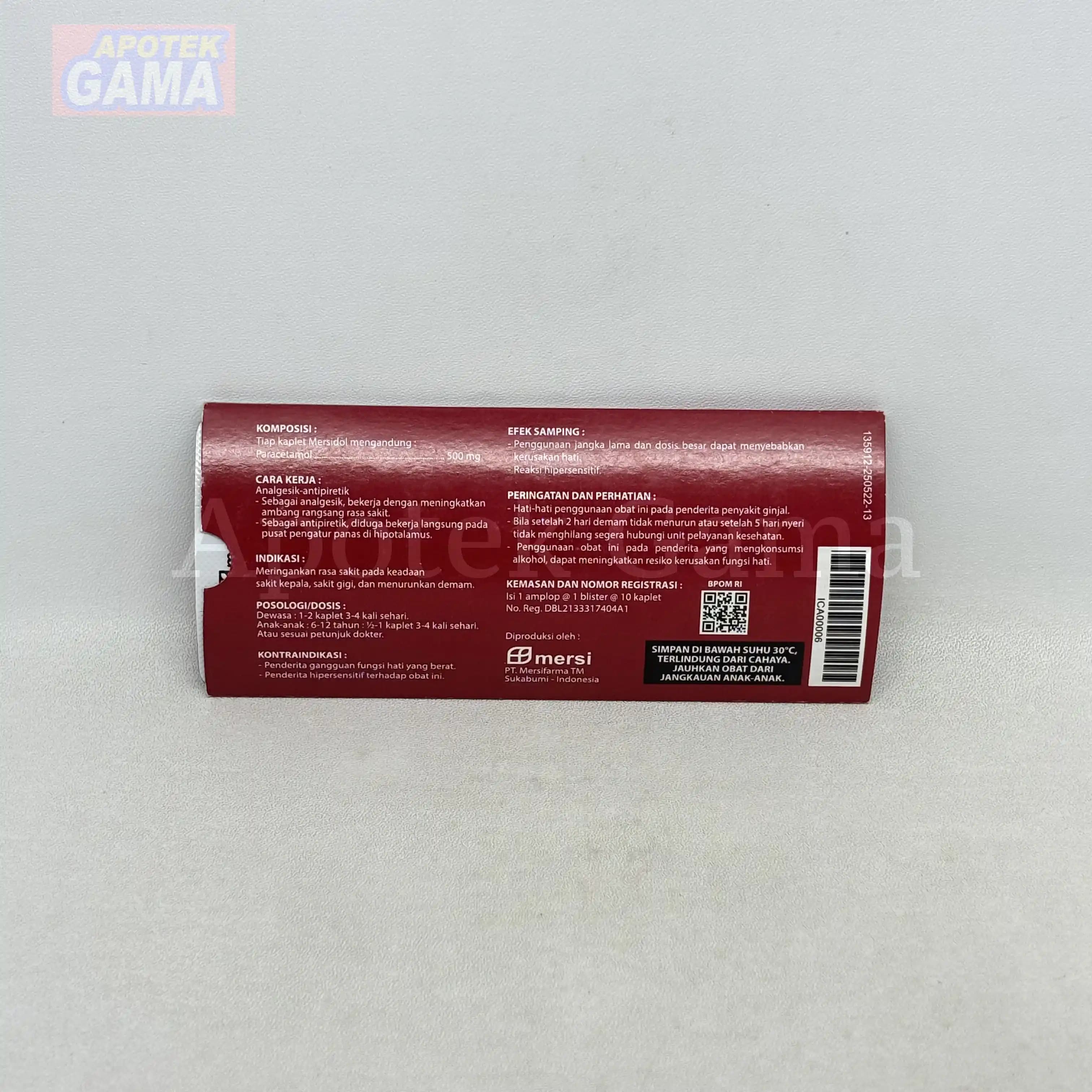 MERSIDOL 500MG TABLET 5