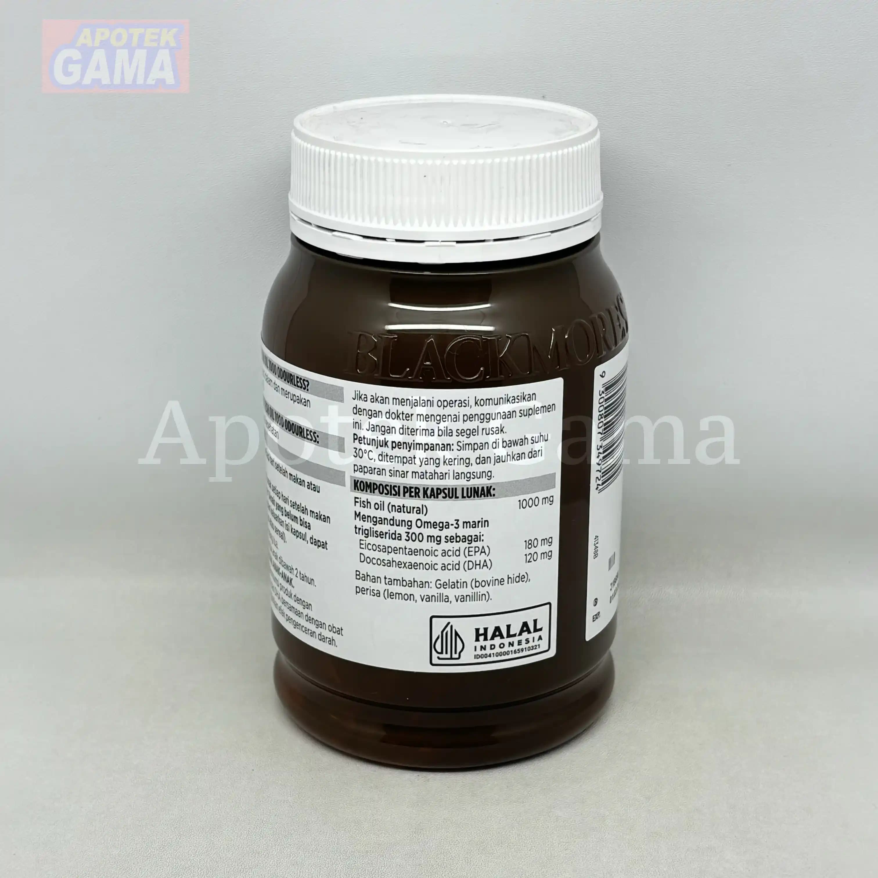 BLACKMORES ODOURLESS FISH OIL 1000 180 S 5
