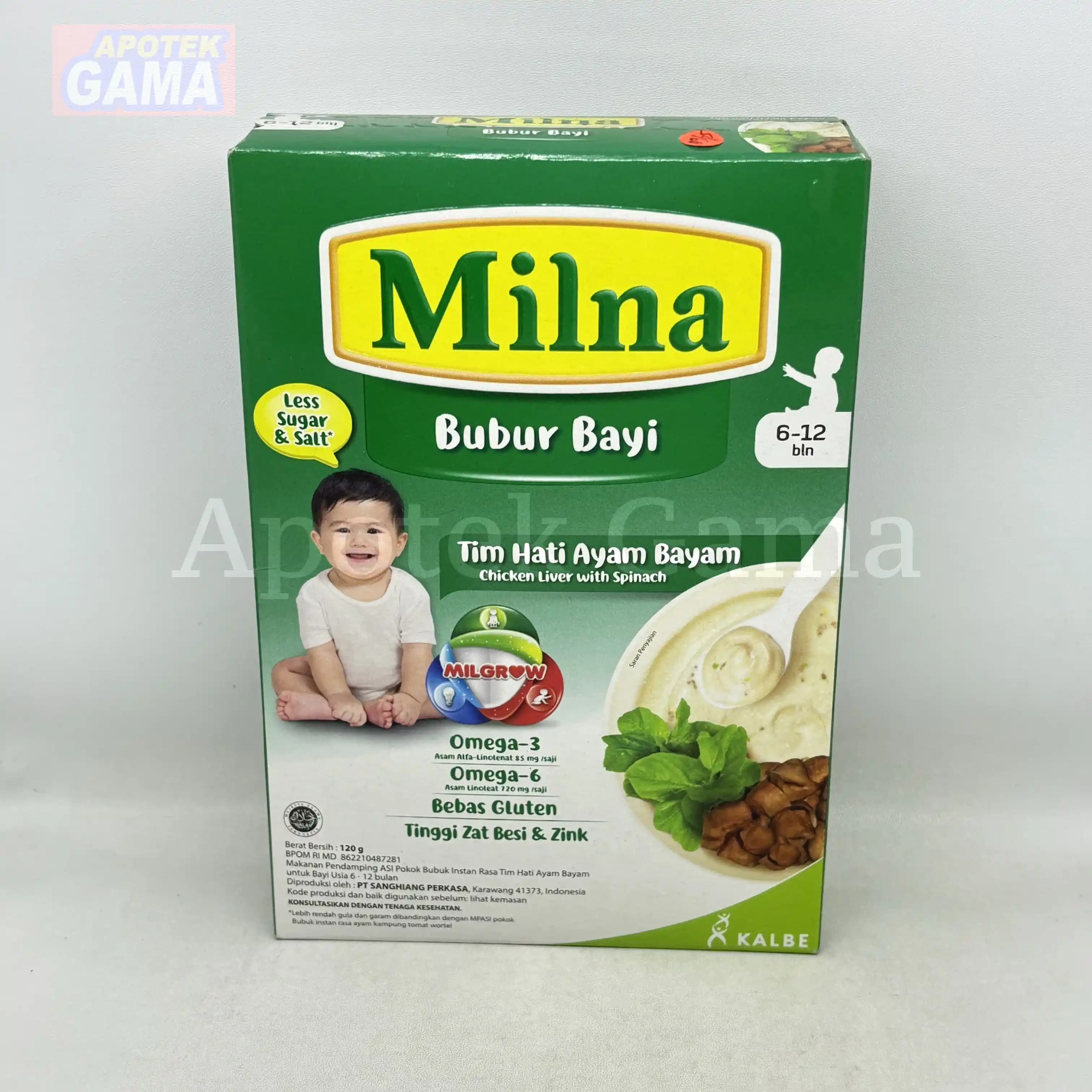 MILNA BUBUR BAYI 6+ TIM HATI AYAM BAYAM 120 GR
