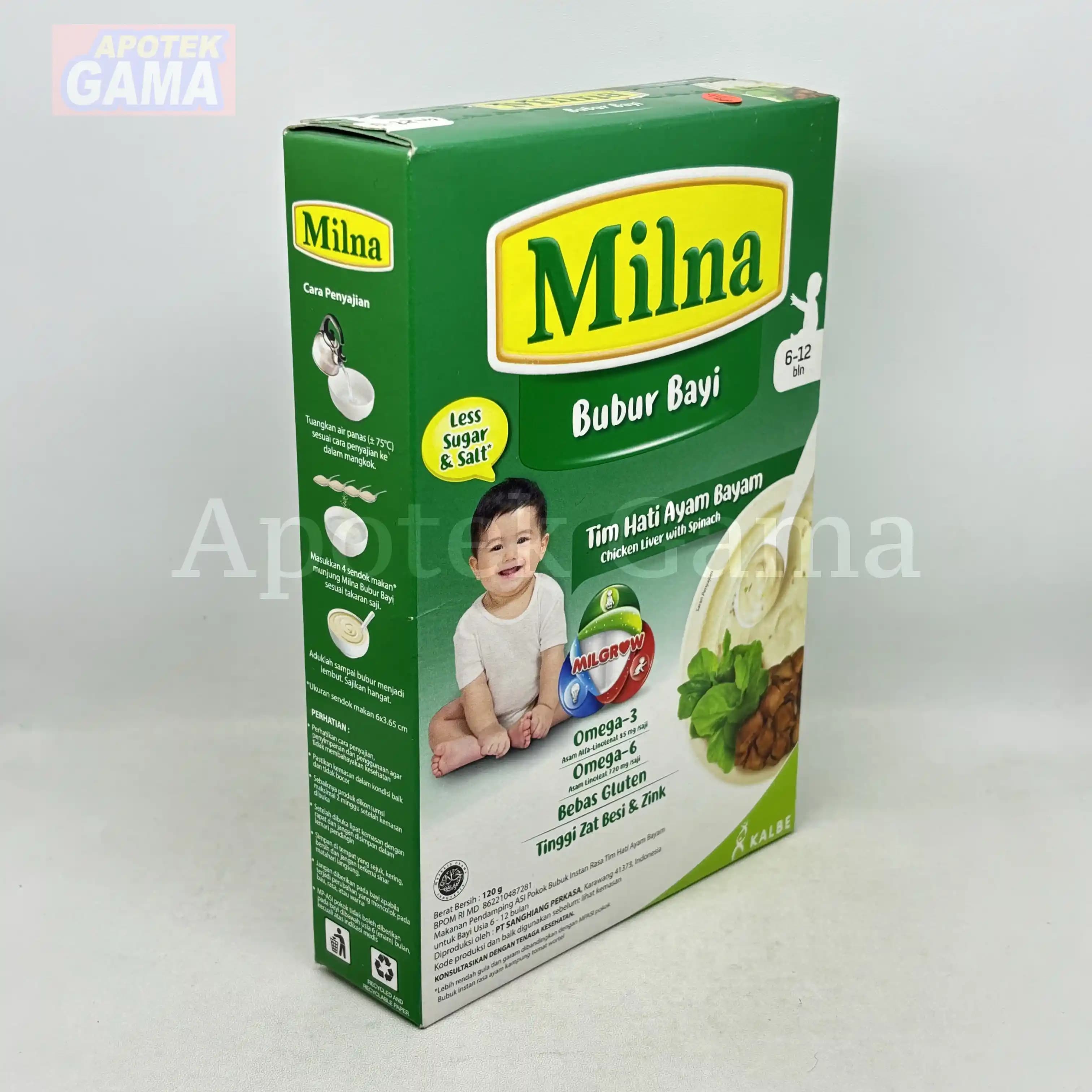 MILNA BUBUR BAYI 6+ TIM HATI AYAM BAYAM 120 GR 2