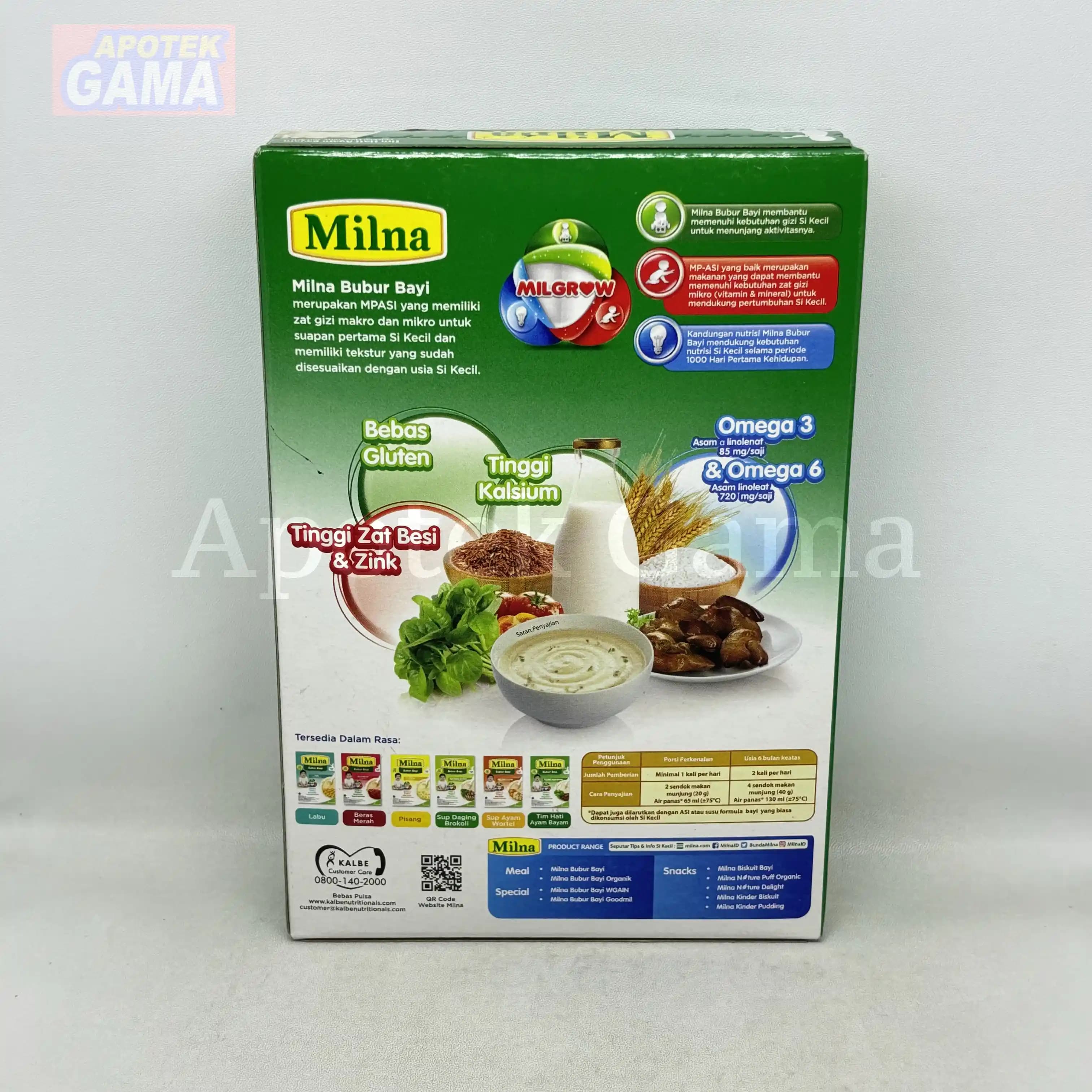MILNA BUBUR BAYI 6+ TIM HATI AYAM BAYAM 120 GR 3