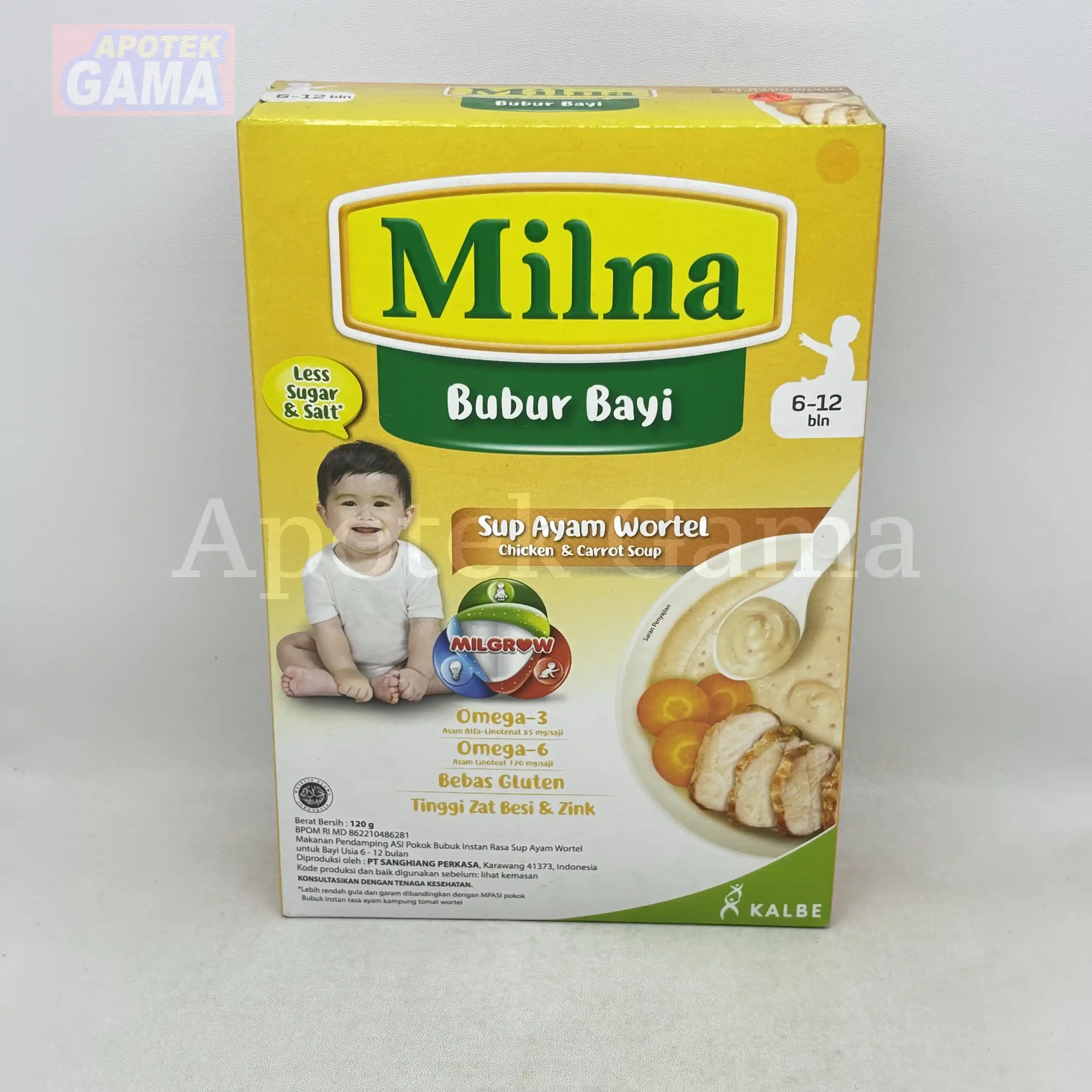 MILNA BUBUR BAYI 6+ SUP AYAM WORTEL 120 GR 3