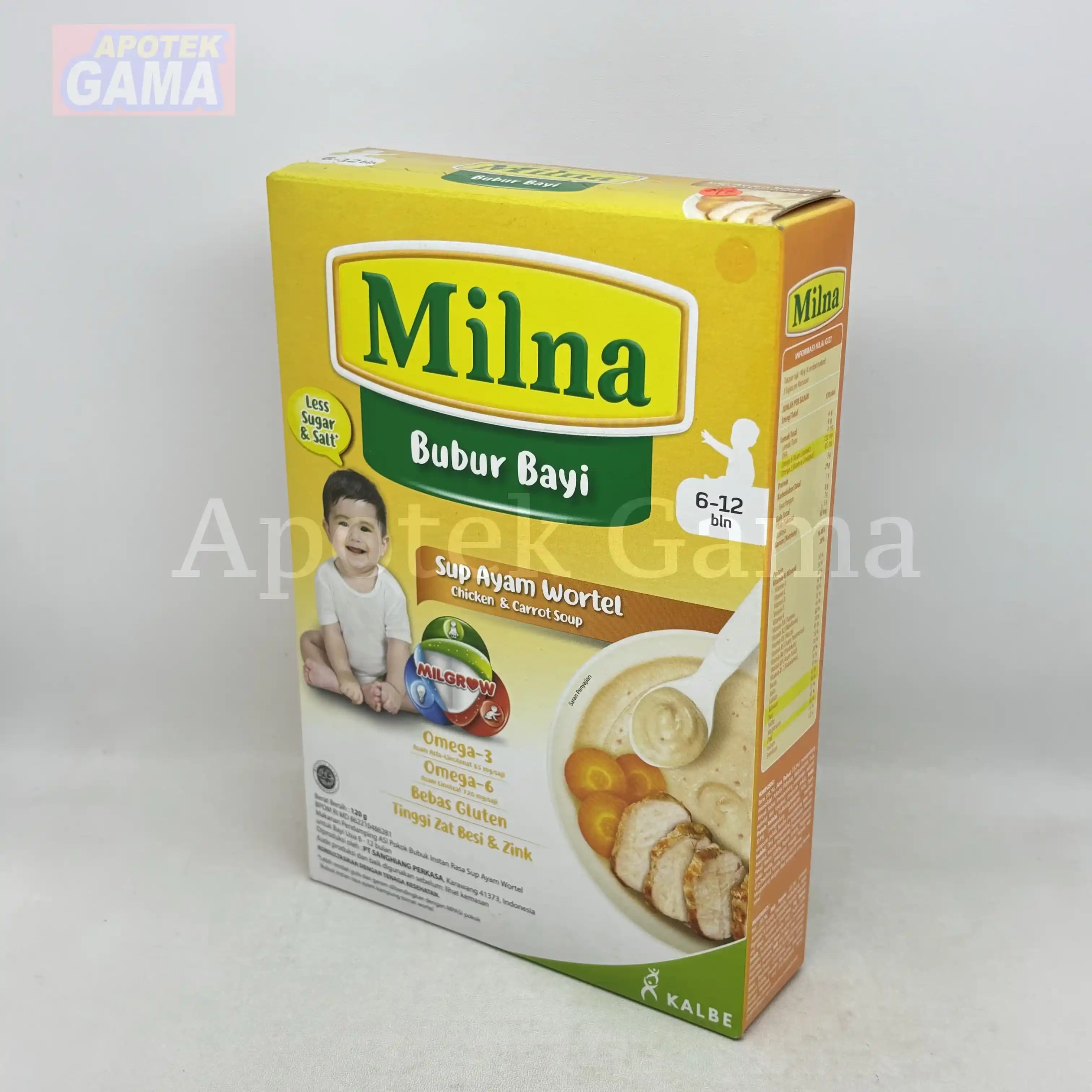 MILNA BUBUR BAYI 6+ SUP AYAM WORTEL 120 GR 2