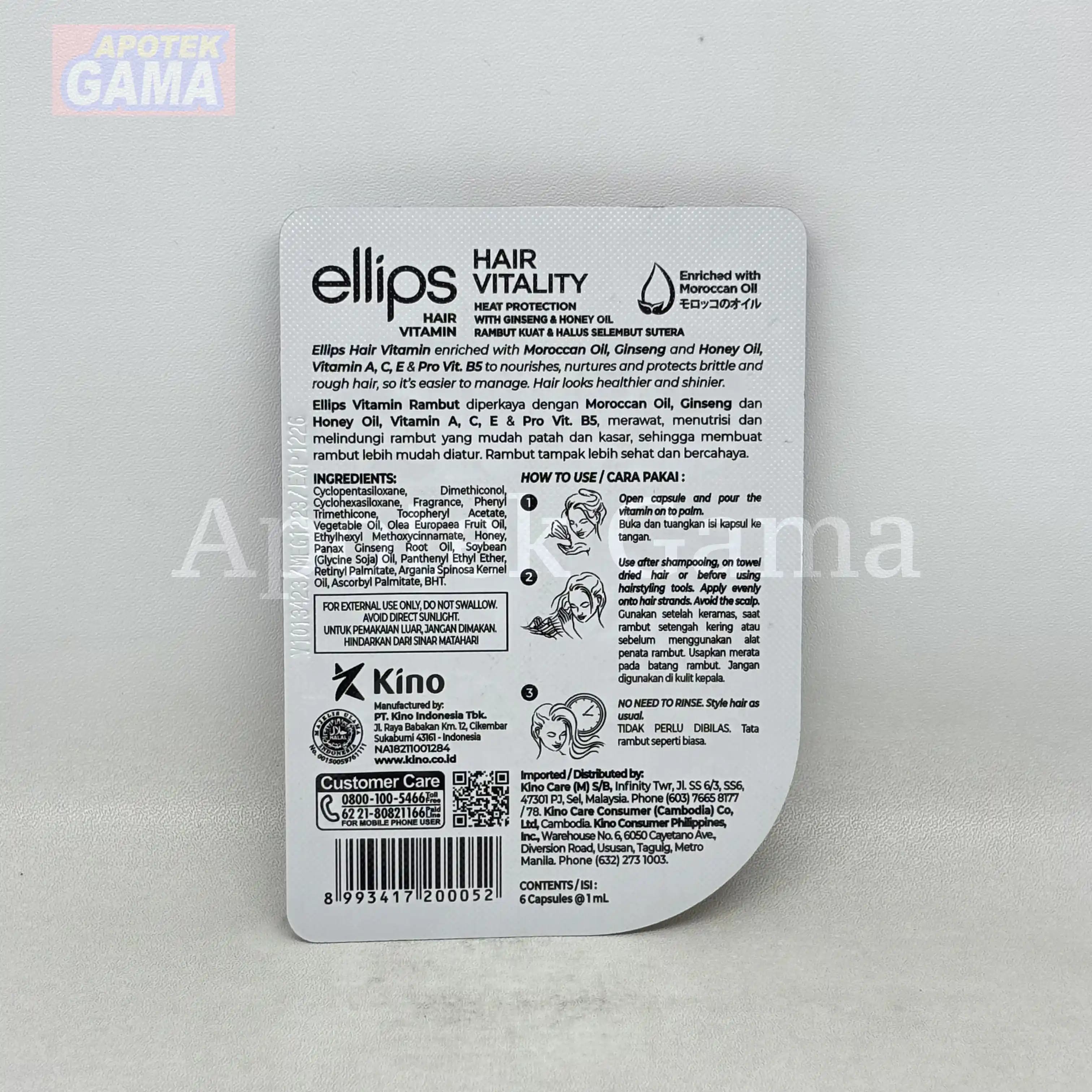 ELLIPS HAIR VITAMIN HAIR VITALITY WITH GINGSENG & HONEY OIL 4