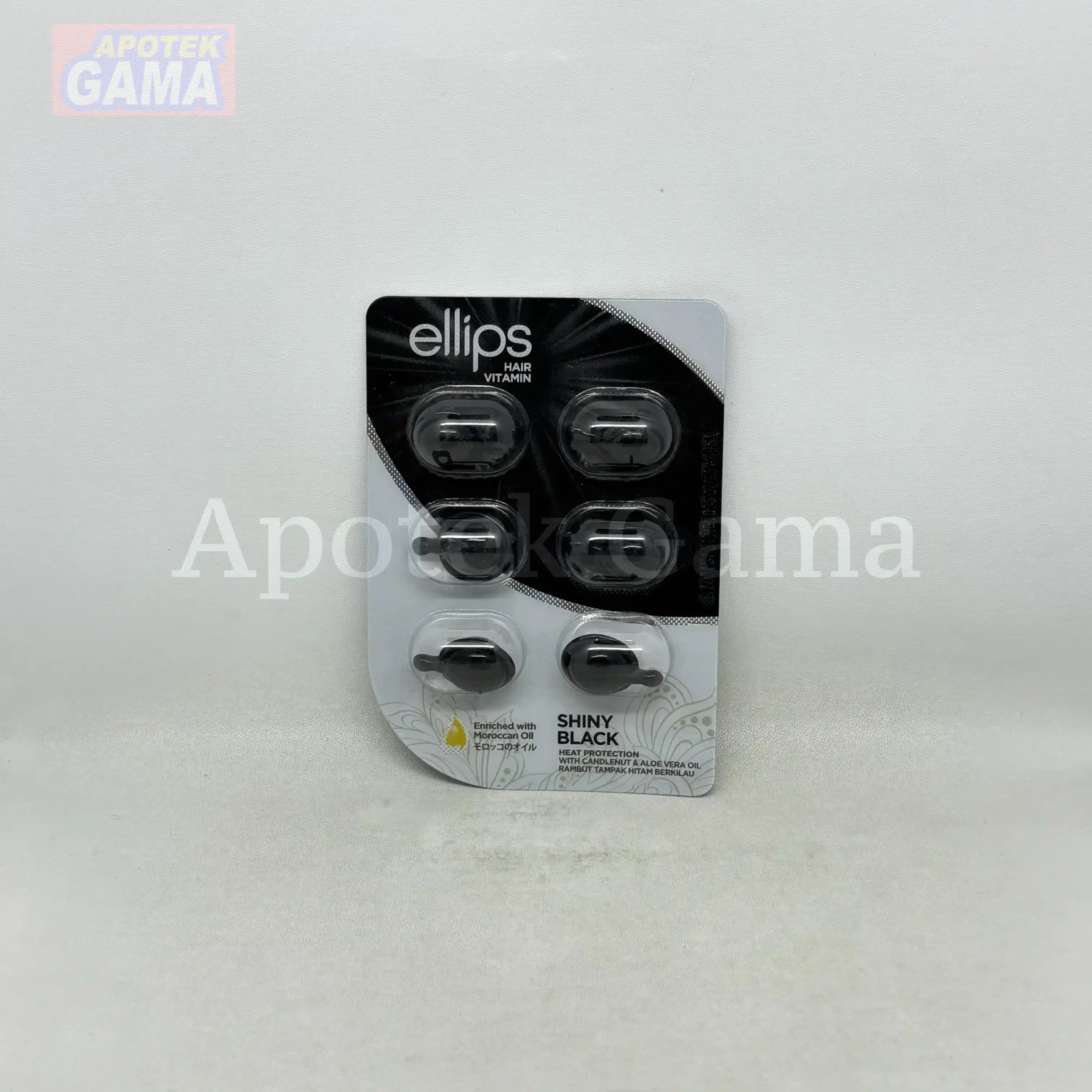ELLIPS HAIR VITAMIN SHINY BLACK WITH KEMIRI & ALOE VERA OIL