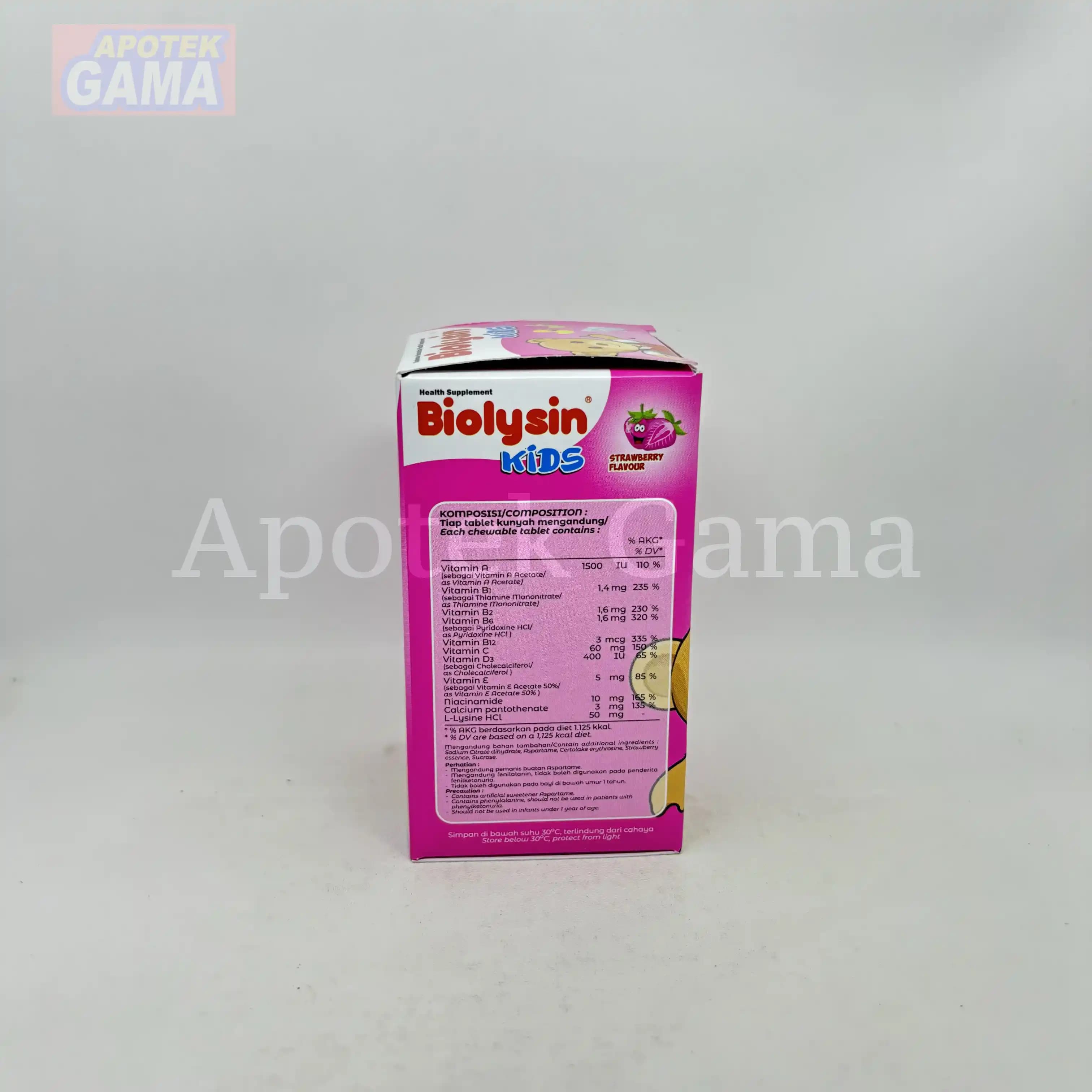 BIOLYSIN KIDS C-100 STRAWBERRY 30S 3