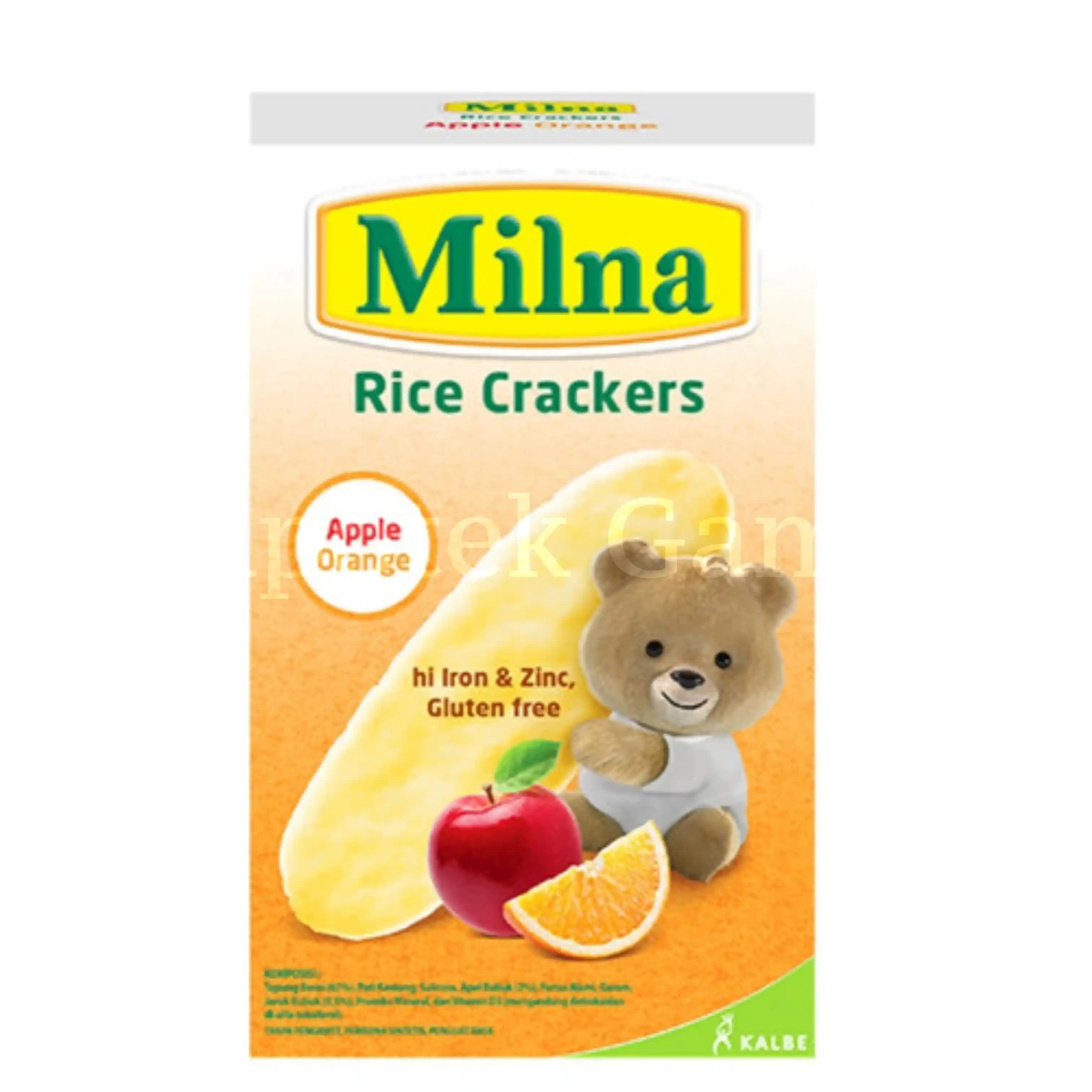 MILNA RICE CRACKERS APPLE ORANGE 20GR 2