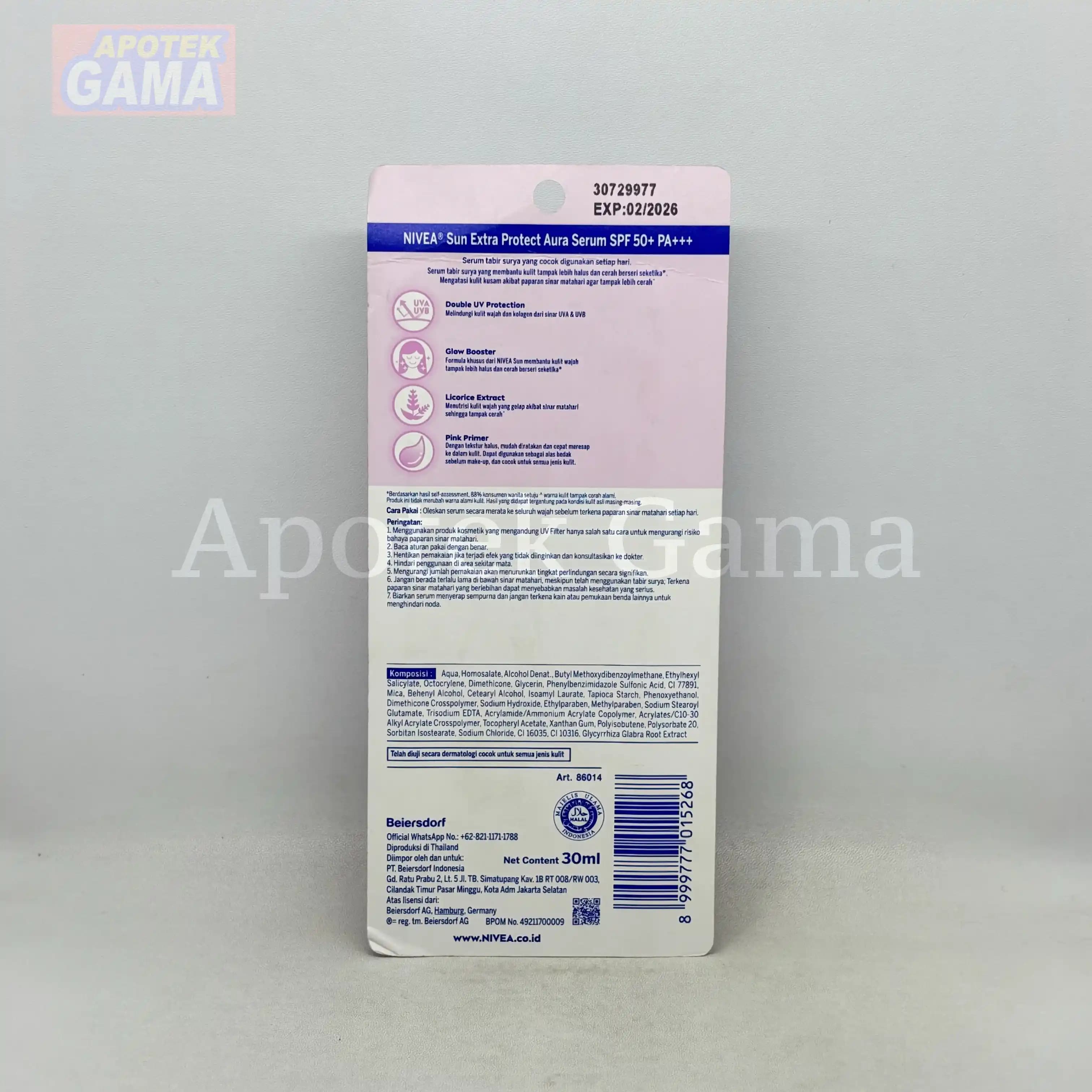NIVEA SUN PROTECT & WHITE INSTANT AURA SERUM SPF50+ PA+++ 30 ML