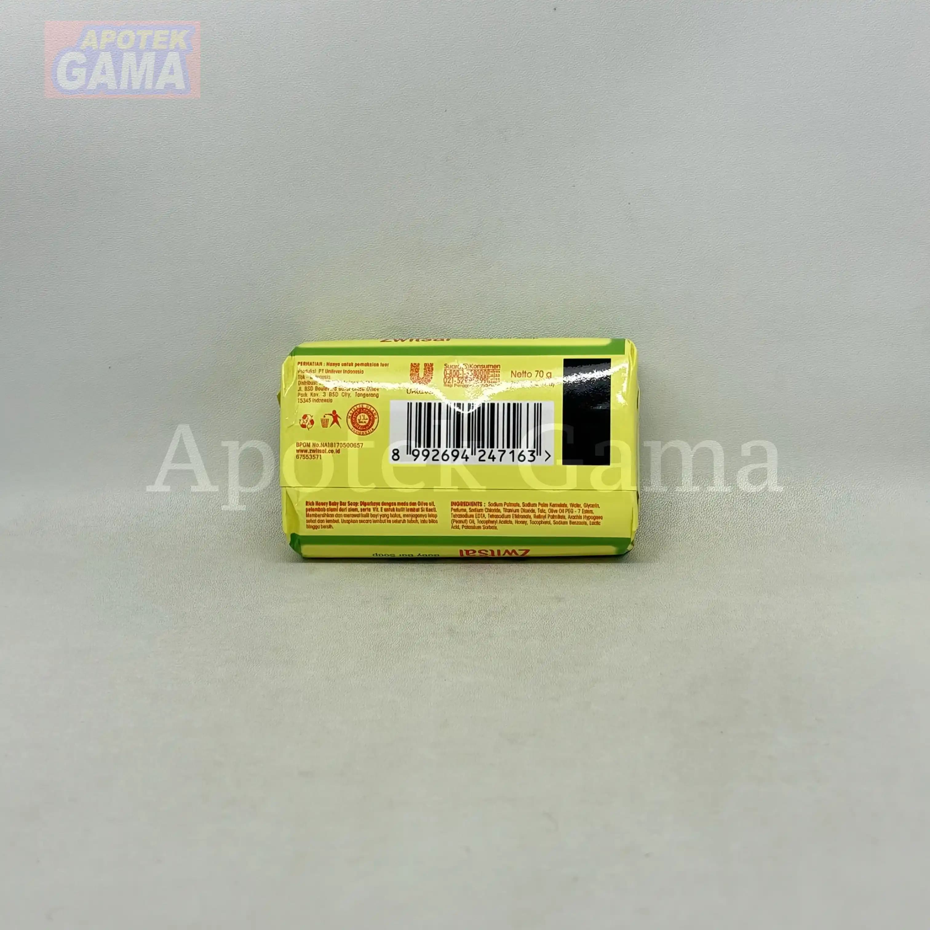 ZWITSAL BABY BATH SOAP NATURAL RICH HONEY 70 GR 5