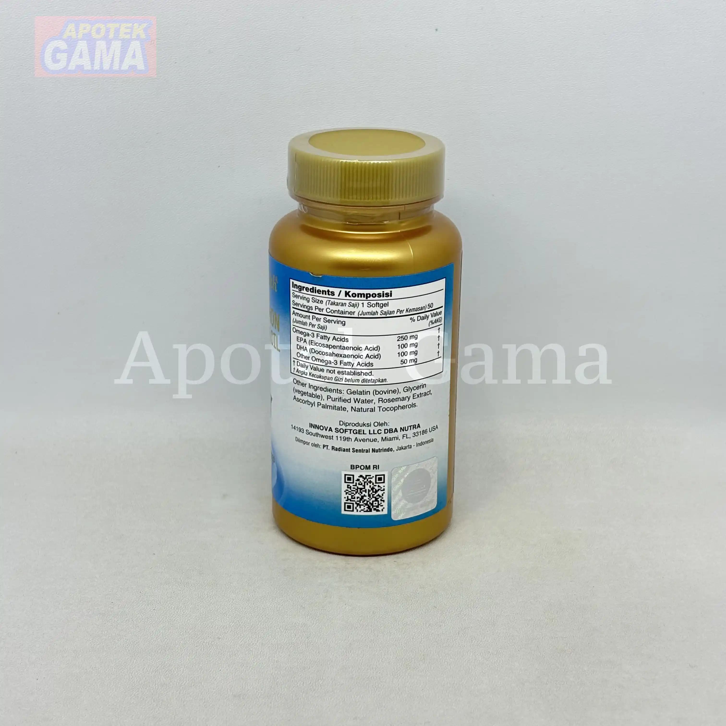 NATURES HEALTH VIRGIN SALMON OMEGA-3 LEMON 50S 3