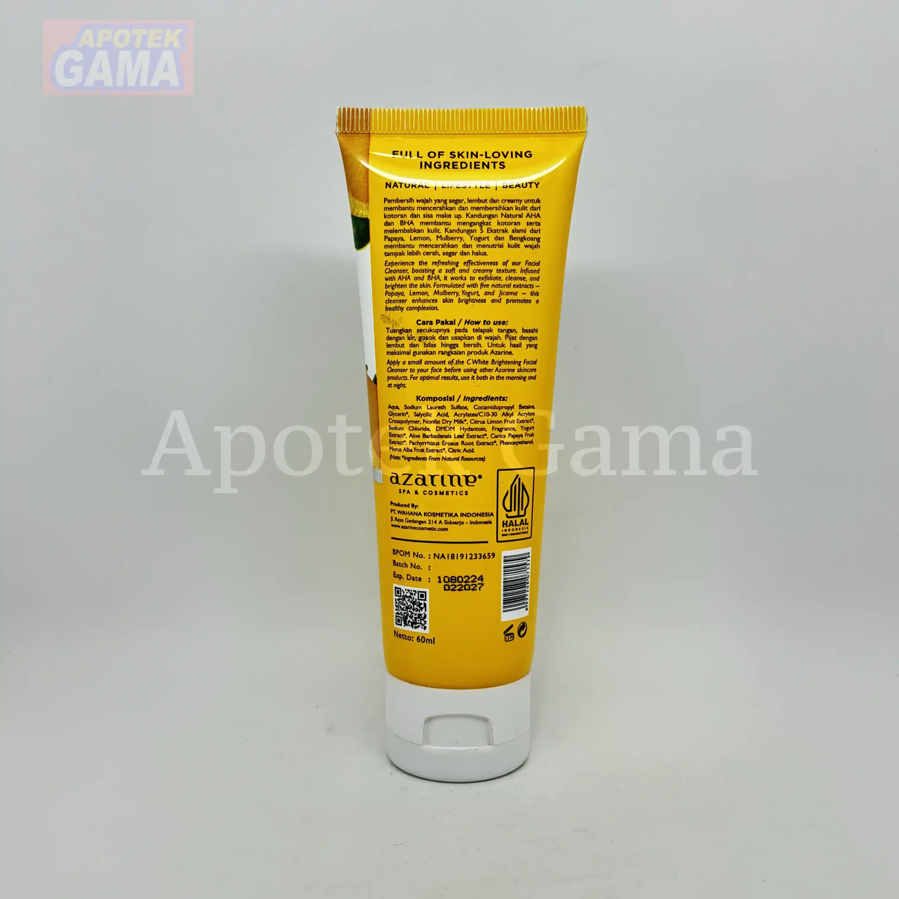 AZARINE C-WHITE BRIGHTENING FACIAL CLEANSER 60ML 4