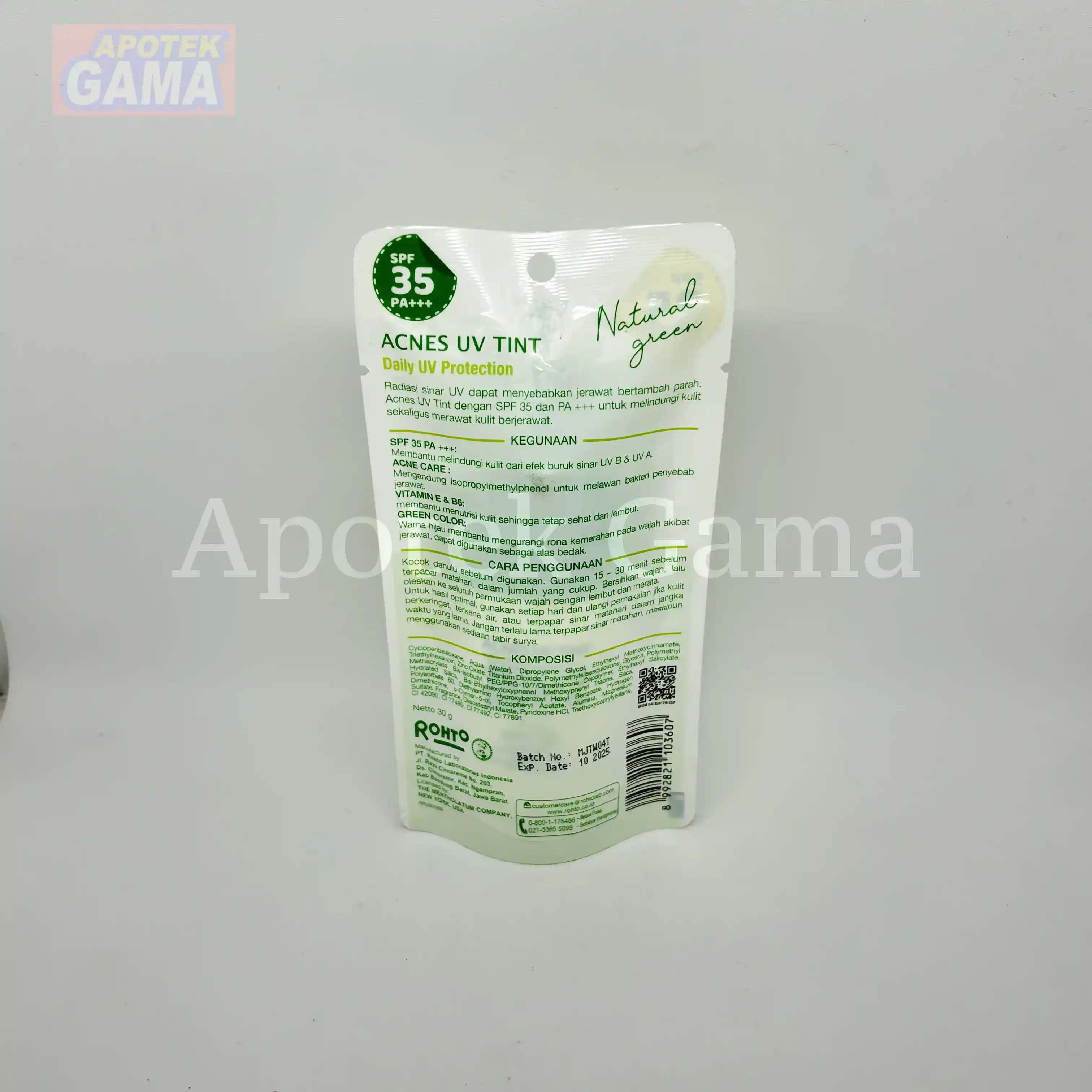 ACNES UV TINT NATURAL GREEN SPF 35PA+  30GR 5