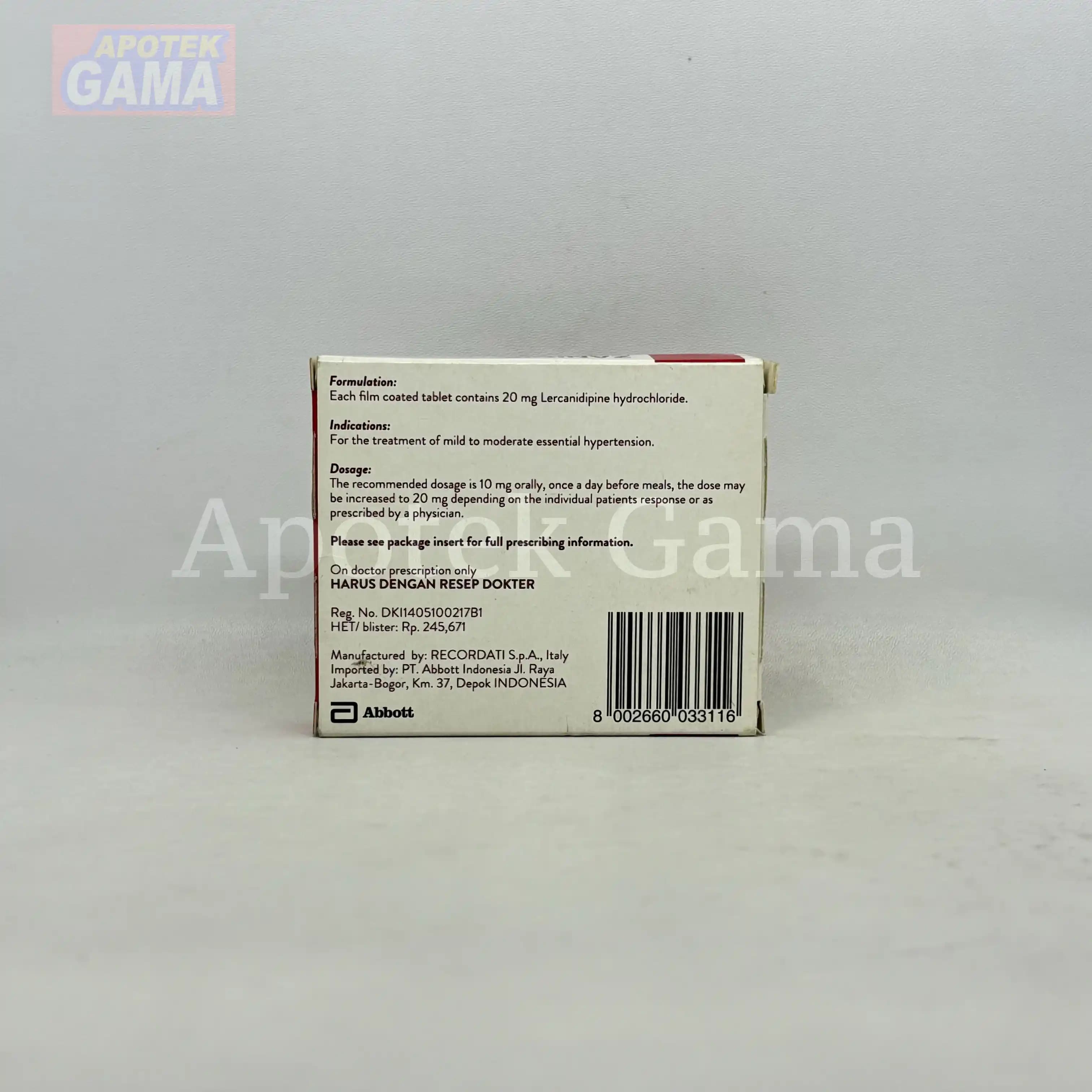 ZANIDIP 20MG TAB 2