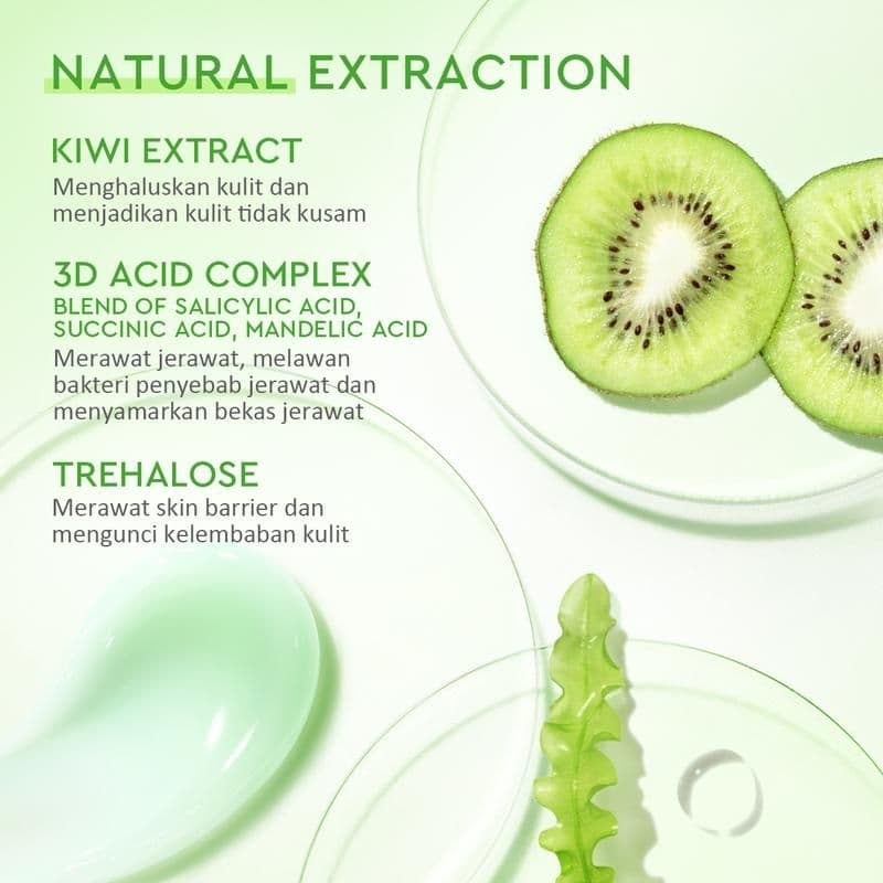 GLAD 2 GLOW KIWI 3D ACID ACNE MOISTURIZER 30GR 4