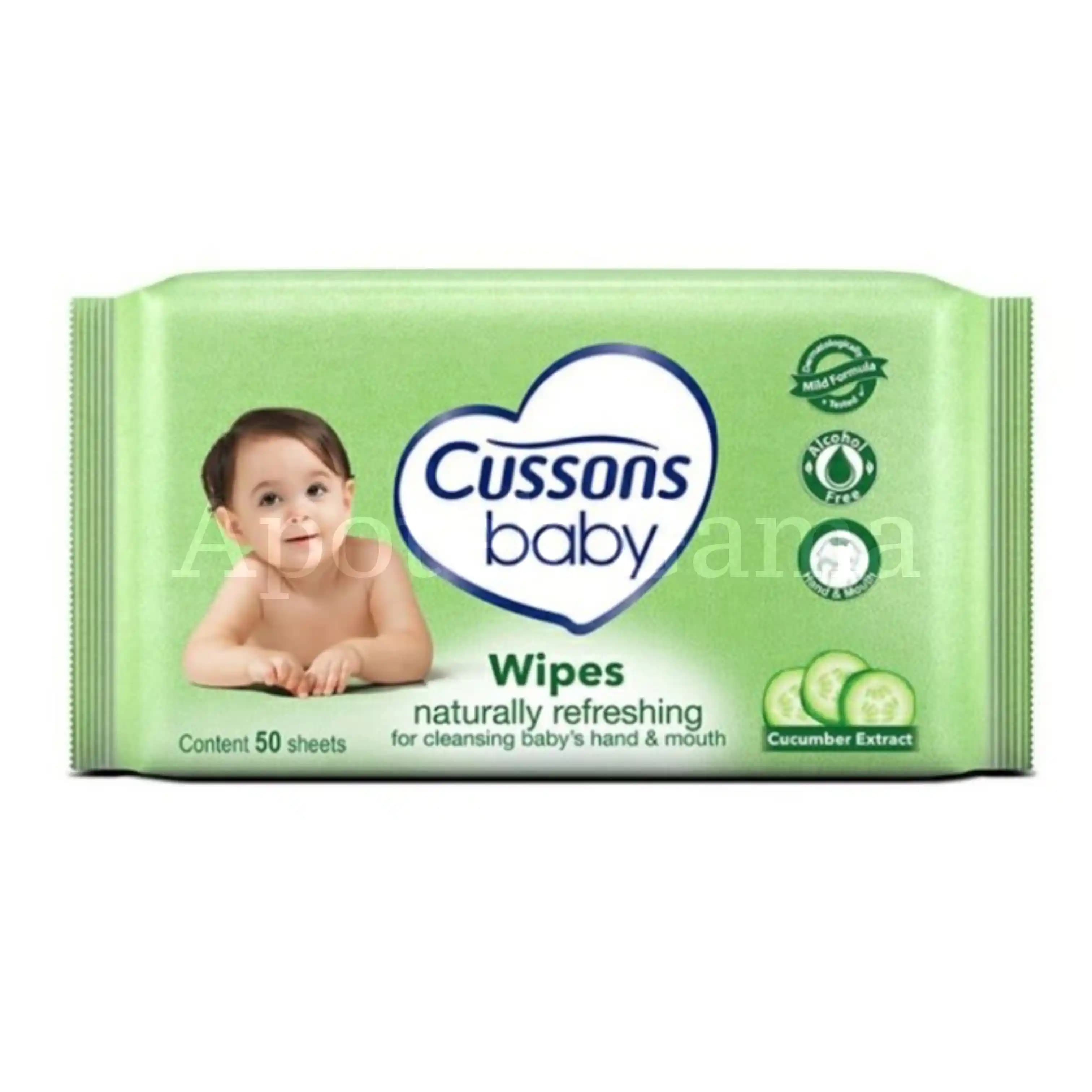 CUSSONS BABY WIPES NATURALLY REFRESHING 50'S