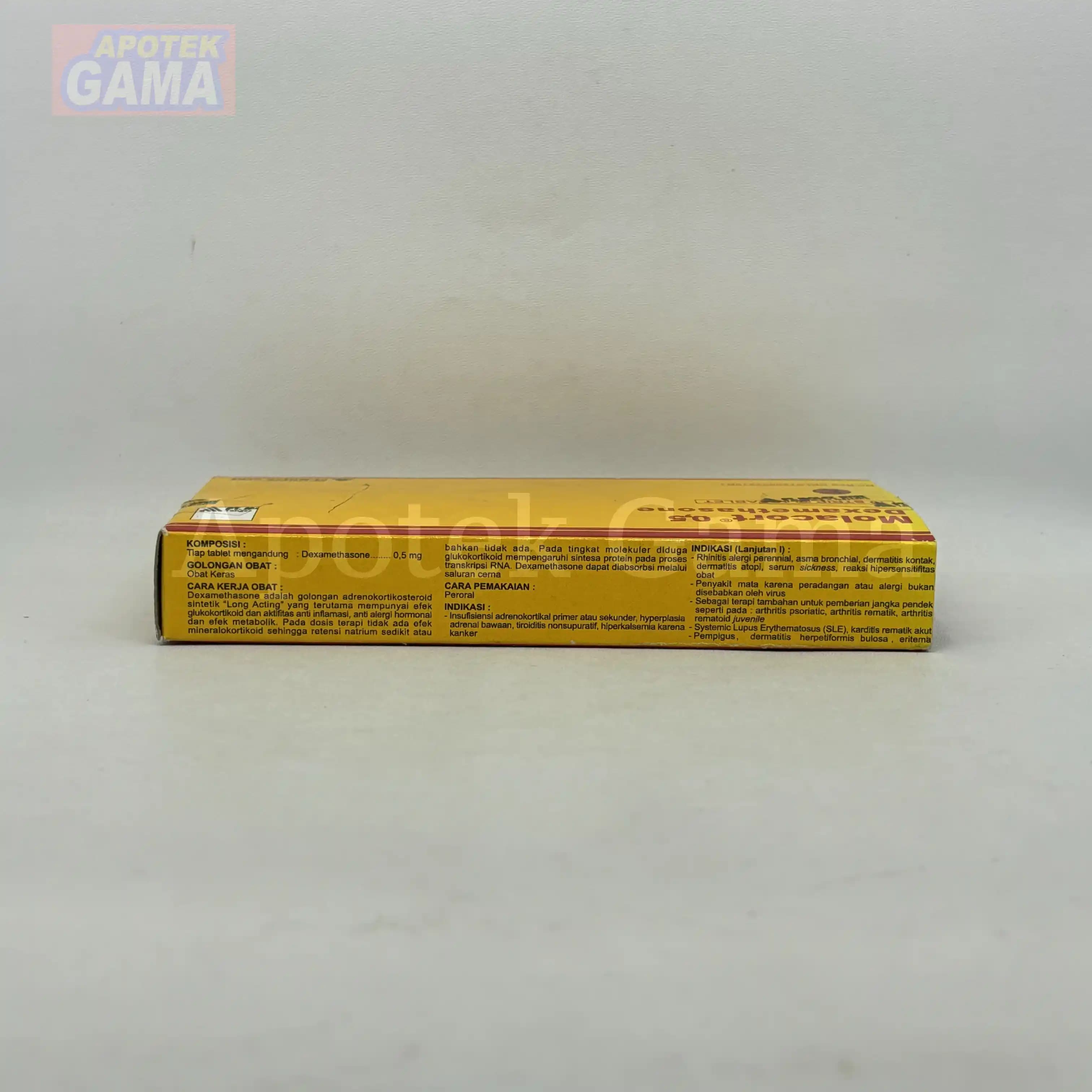 MOLACORT 0.5 MG/100 TAB