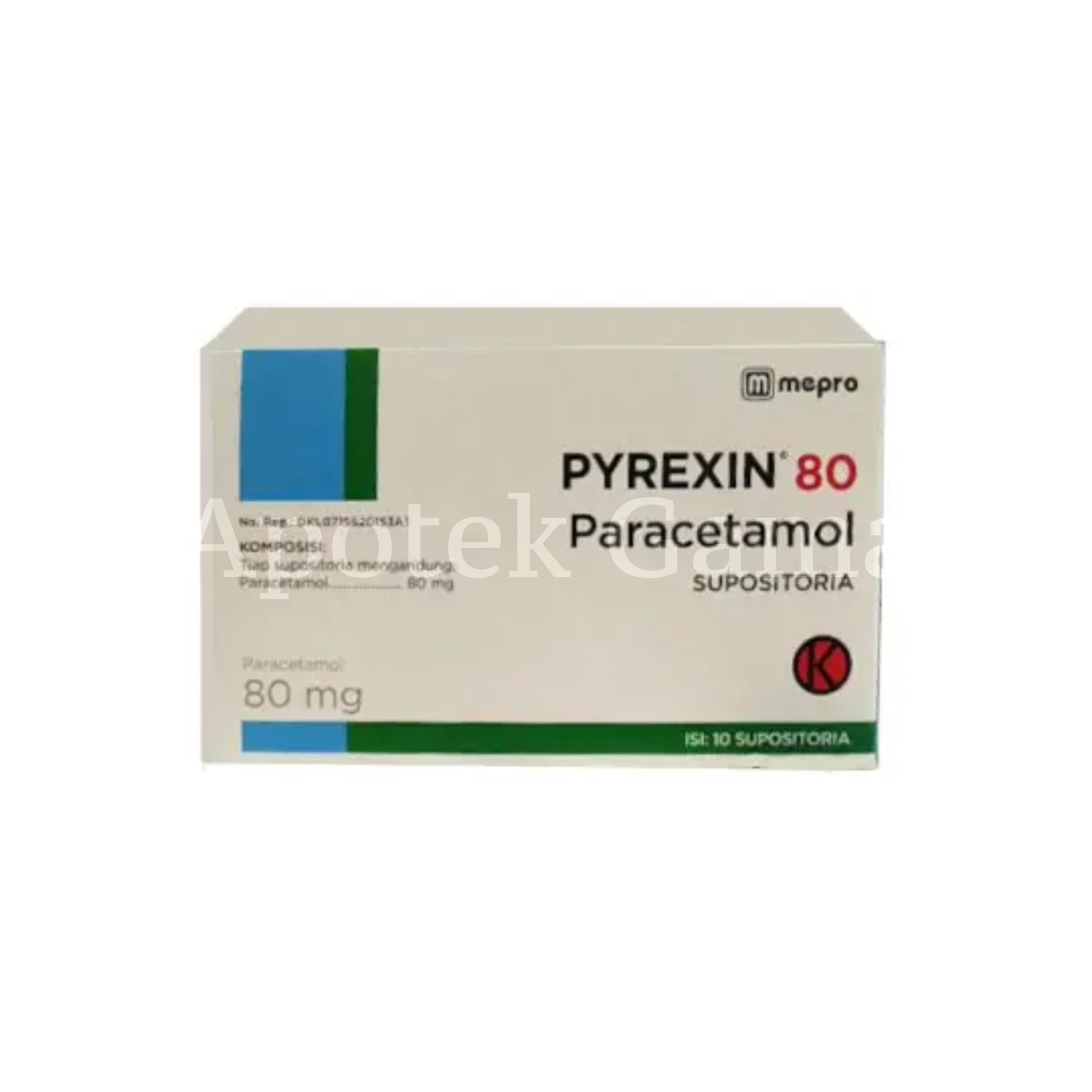 PYREXIN SUPP 80MG