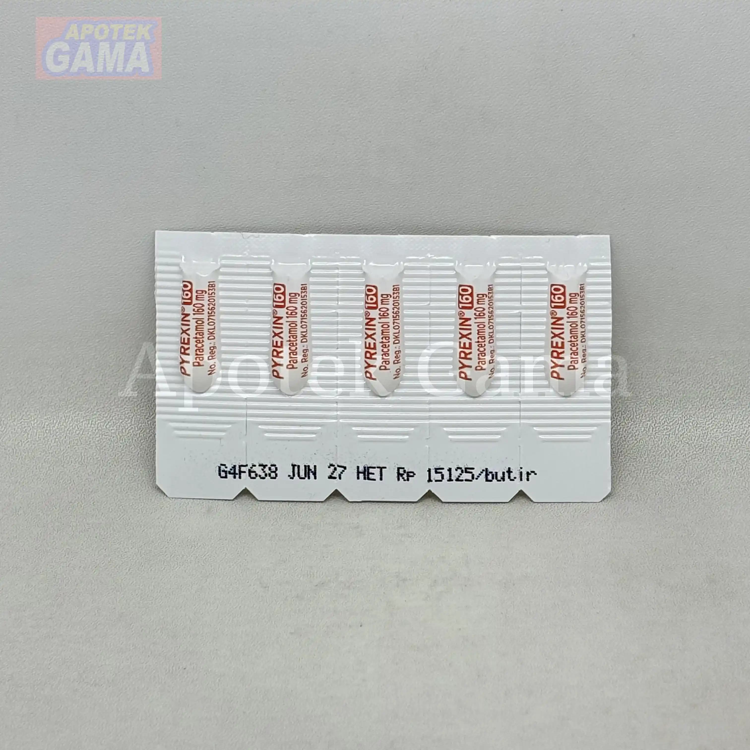 PYREXIN SUPP 160MG
