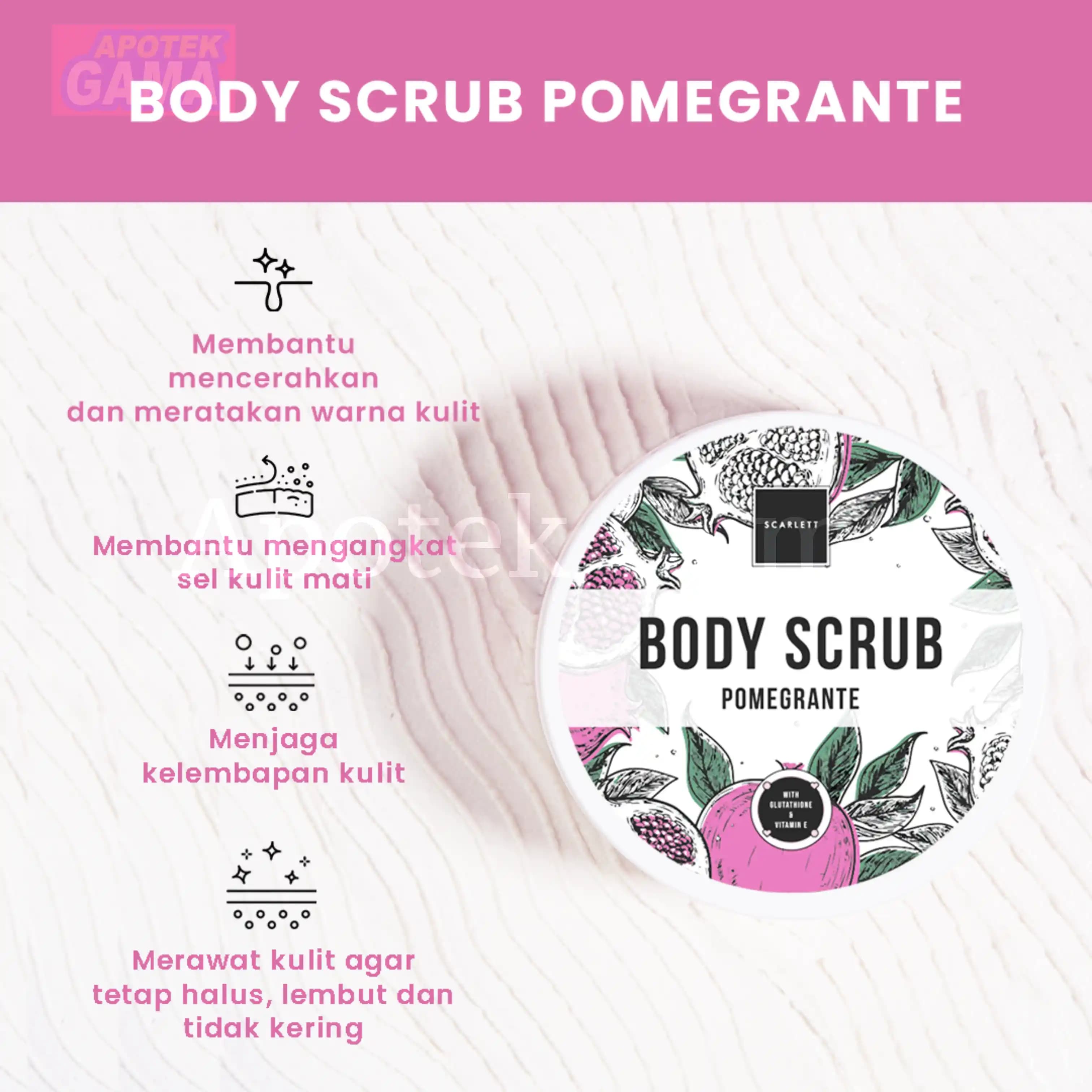 SCARLETT BODY SCRUB POMEGRANTE 