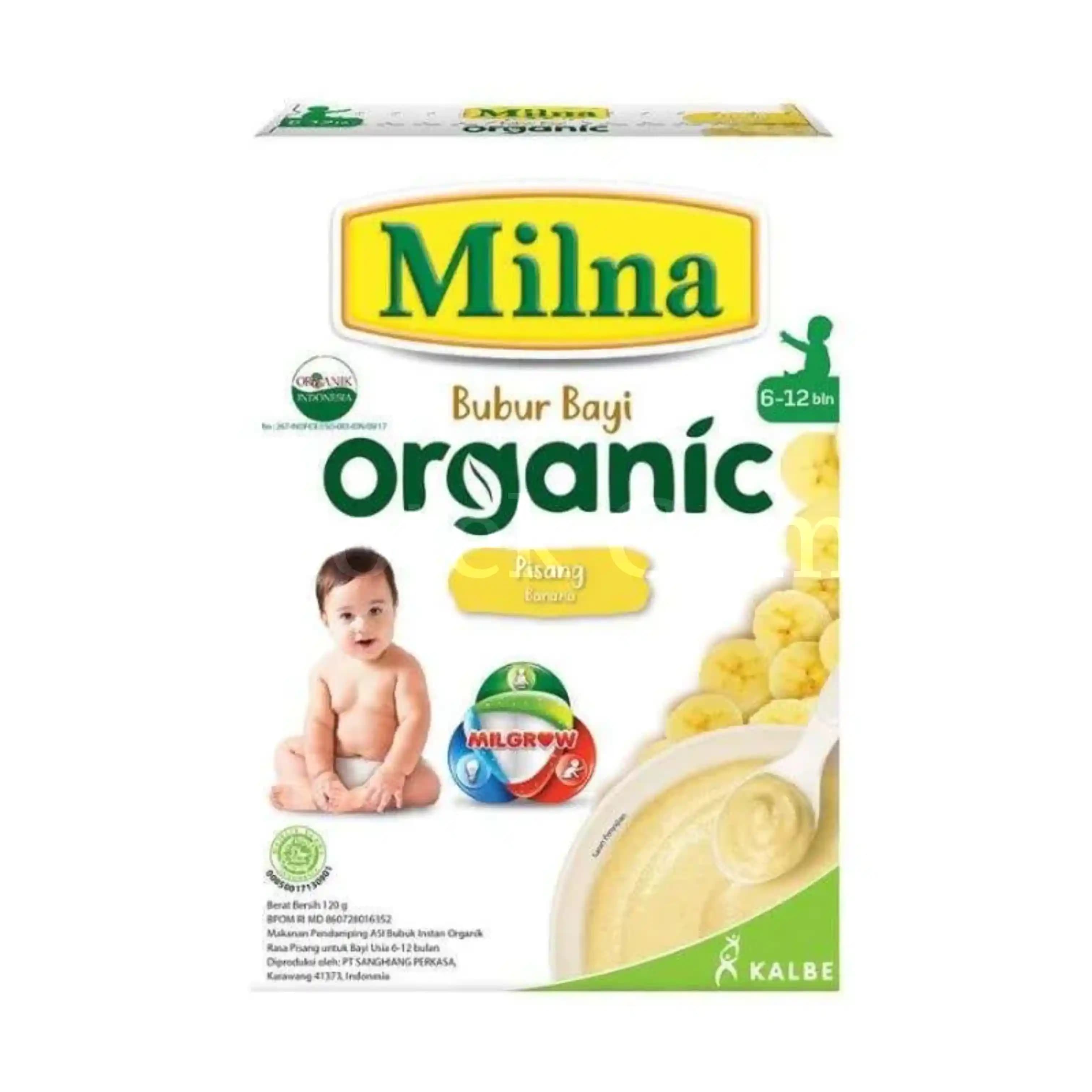 MILNA BUBUR BAYI ORGANIC 6+ PISANG 120 GR 2