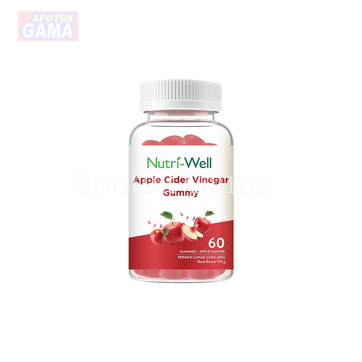 NUTRIWELL APPLE CIDER VINEGAR 60 GUMMIES
