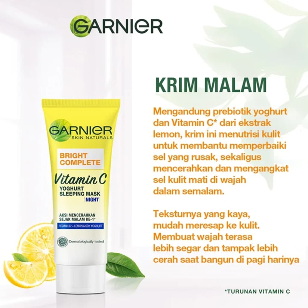 GARNIER BRIGHT COMPLETE VITAMIN C SLEEPING MASK 20ML 5