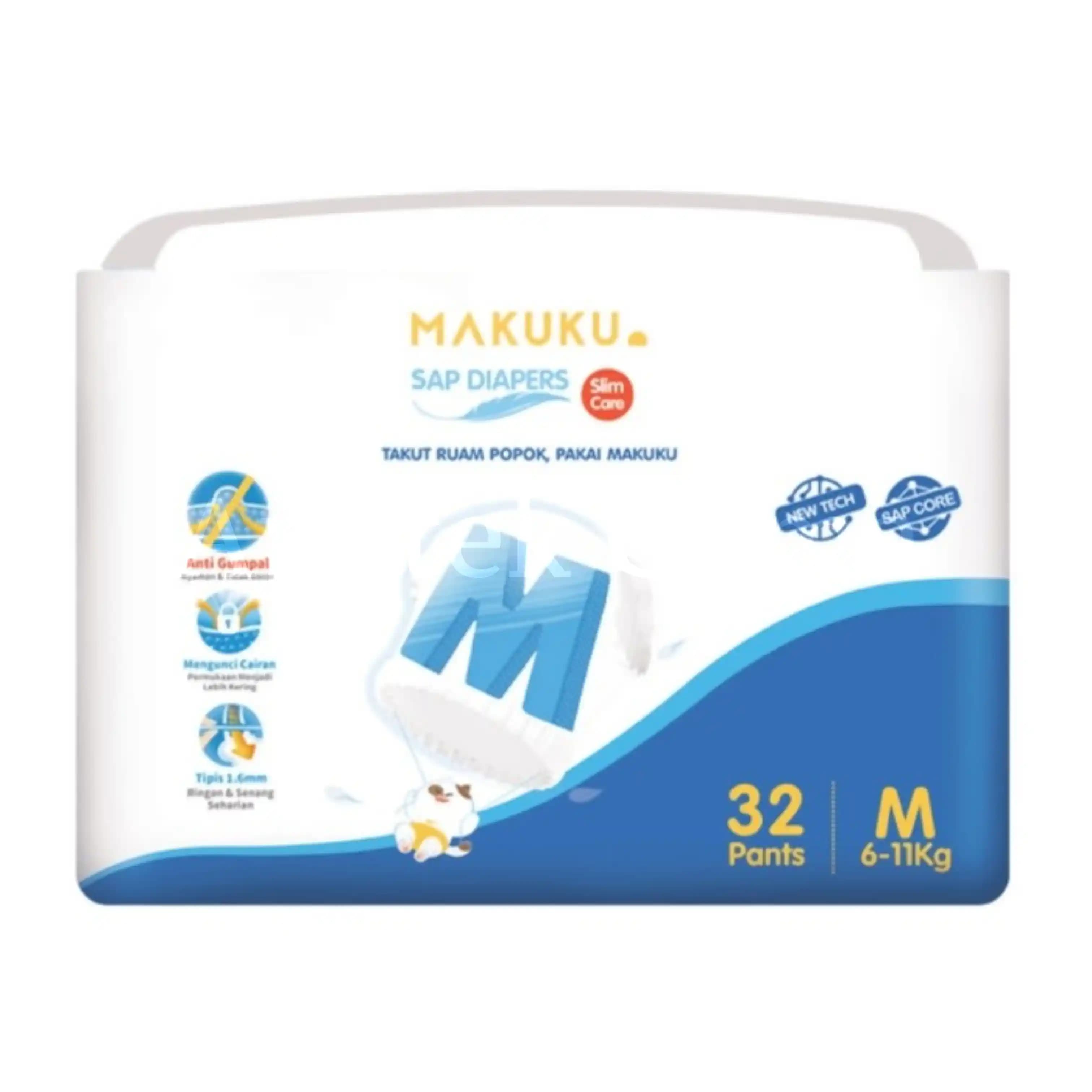 MAKUKU DIAPERS SLIM M 32