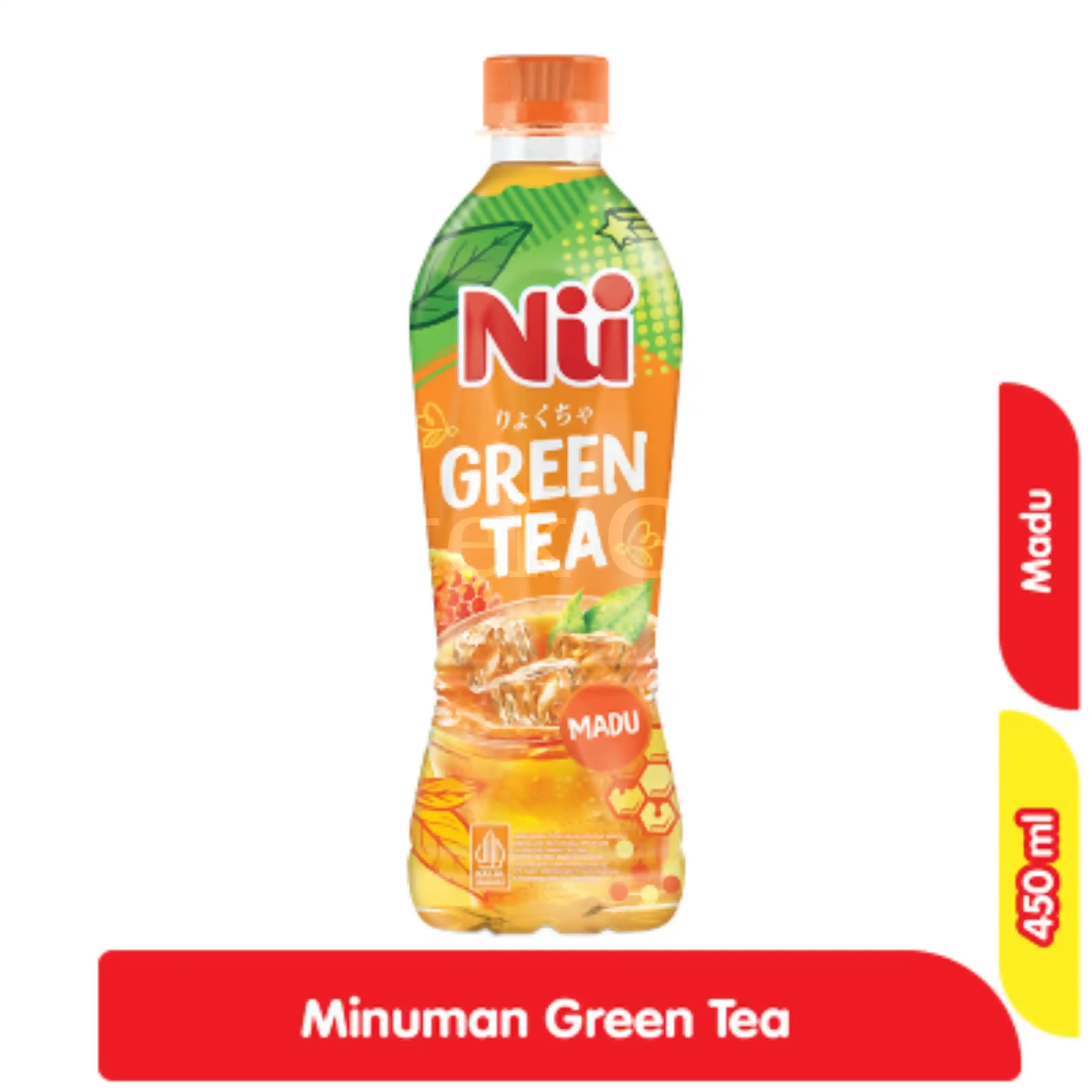NU GREEN TEA MADU 450 ML