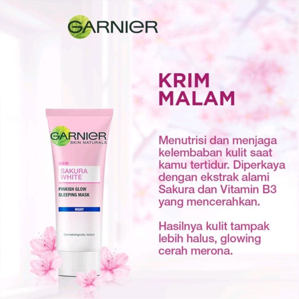 GARNIER SAKURA GLOW HYALURON SLEEPING MASK 20ML 3
