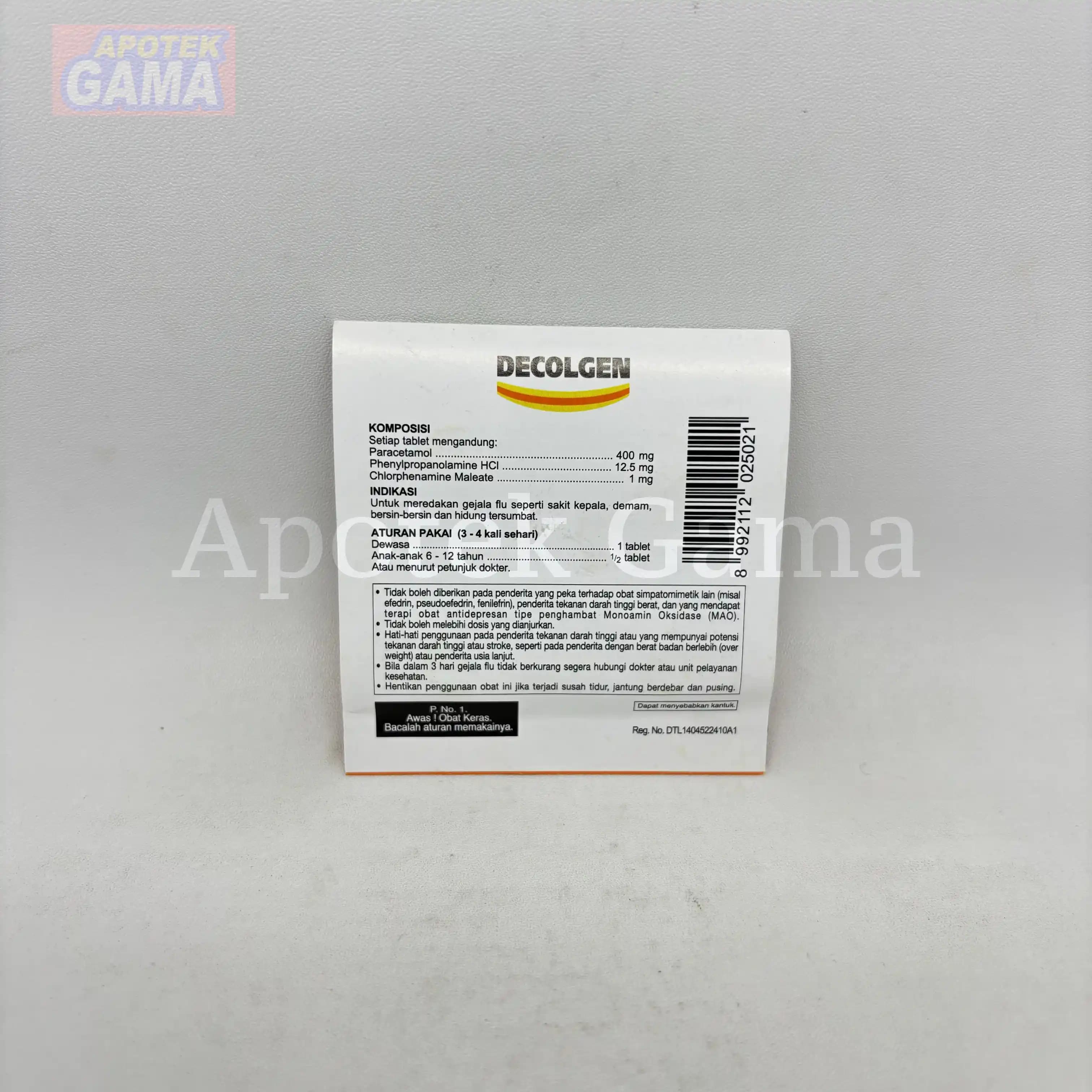 DECOLGEN PE TAB  4