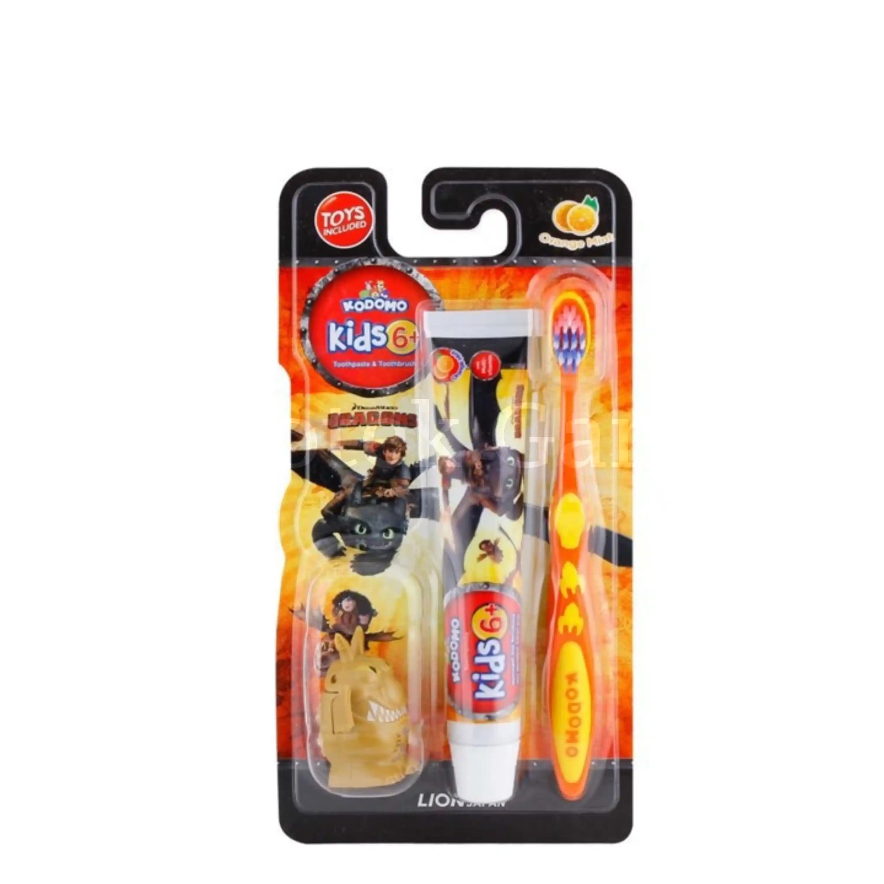 KODOMO TOOTHPASTE & TOOTHBRUSH 2 IN 1 KIDS 6+ DRAGONS 2
