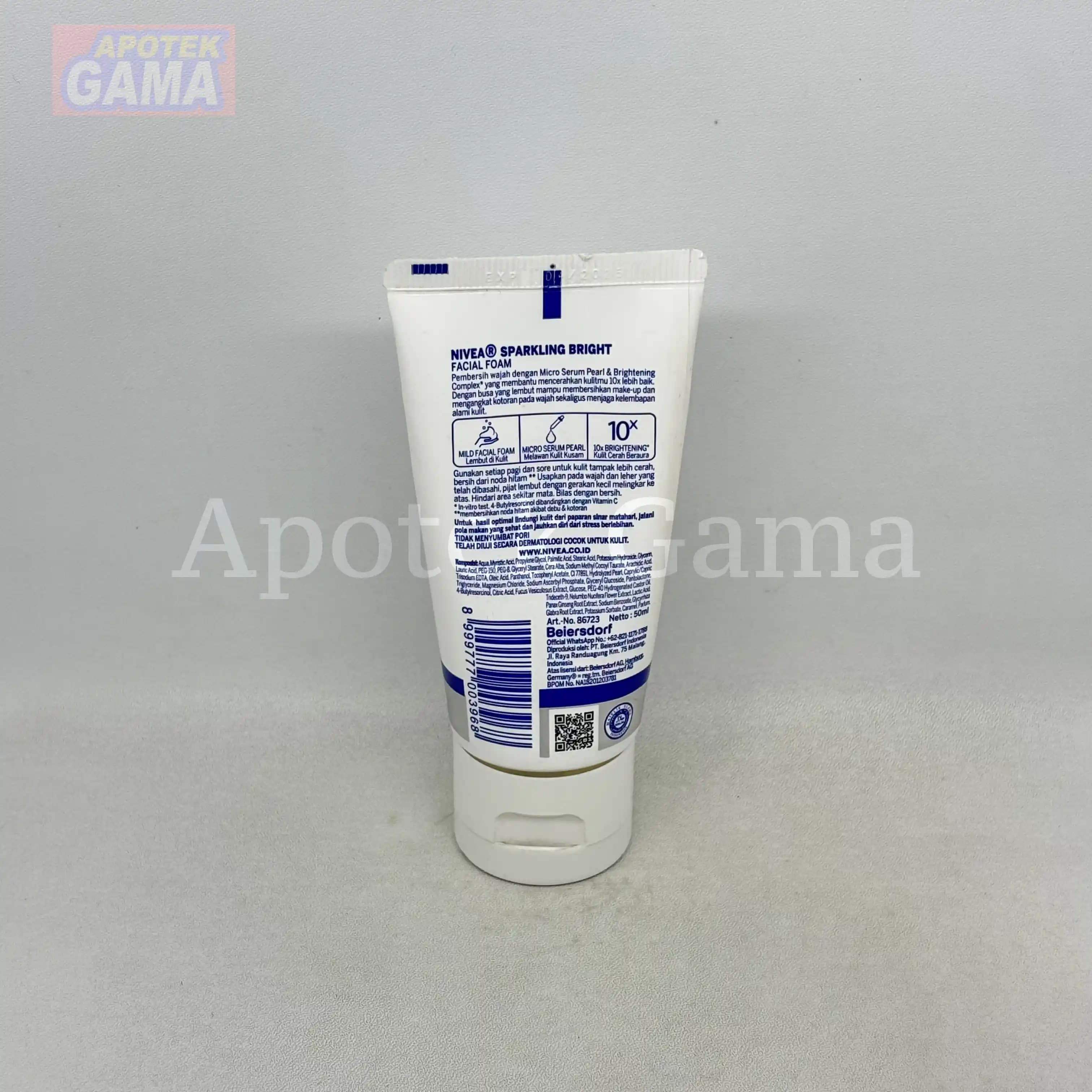 NIVEA SPARKLING WHITE FOAM 50ML 5