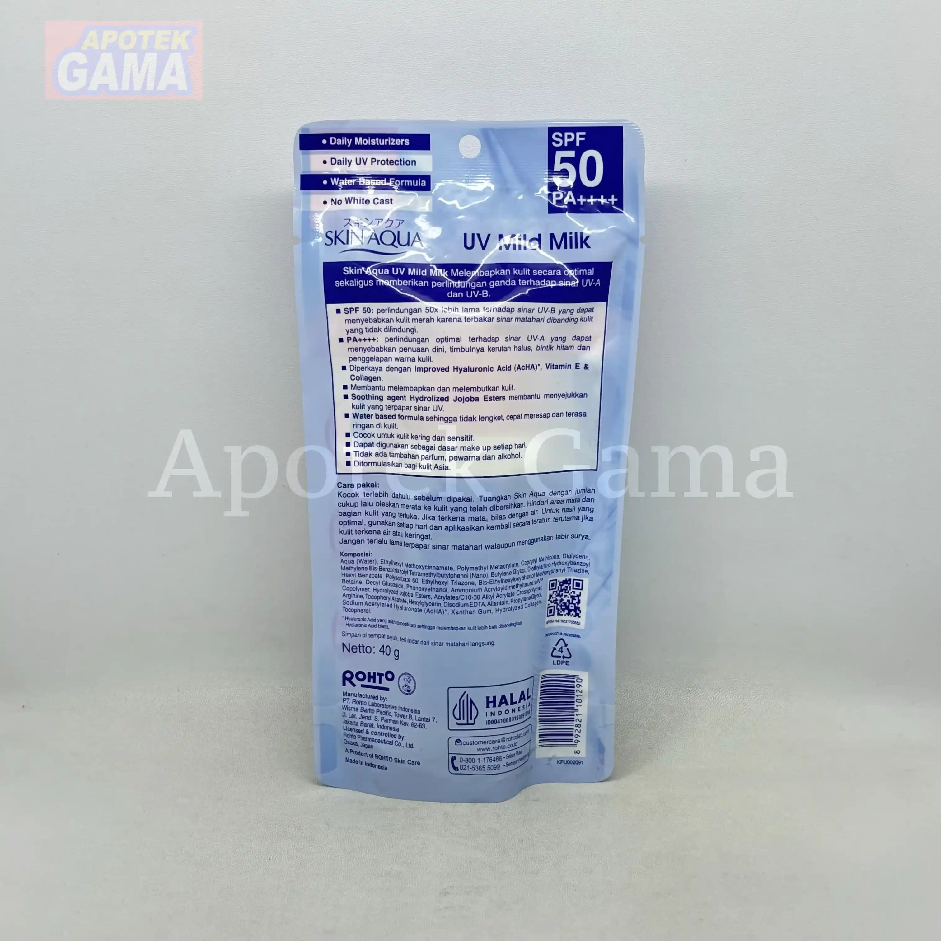 SKIN AQUA UV MILD MILK SPF 50 PA++ 40GR 3