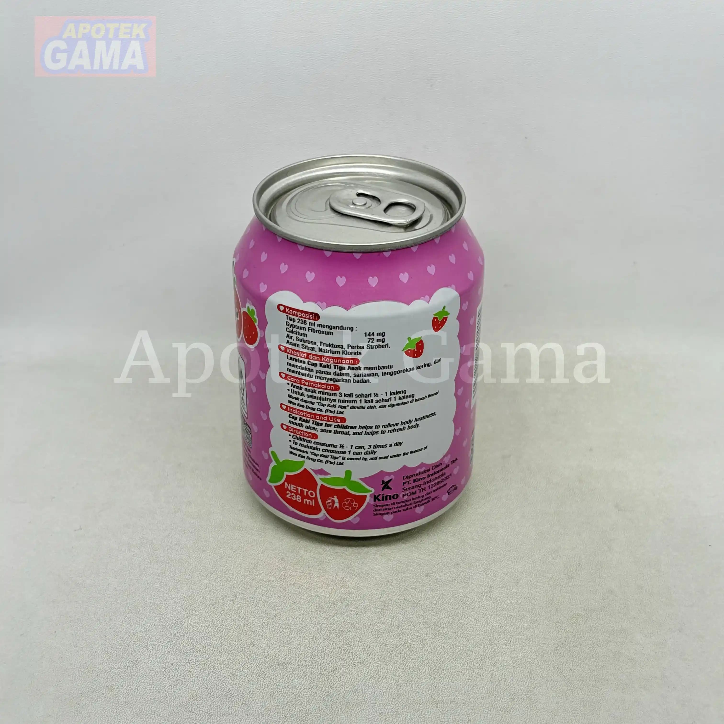 LARUTAN ANAK CAP KAKI TIGA RASA STROBERI 250 ML 5